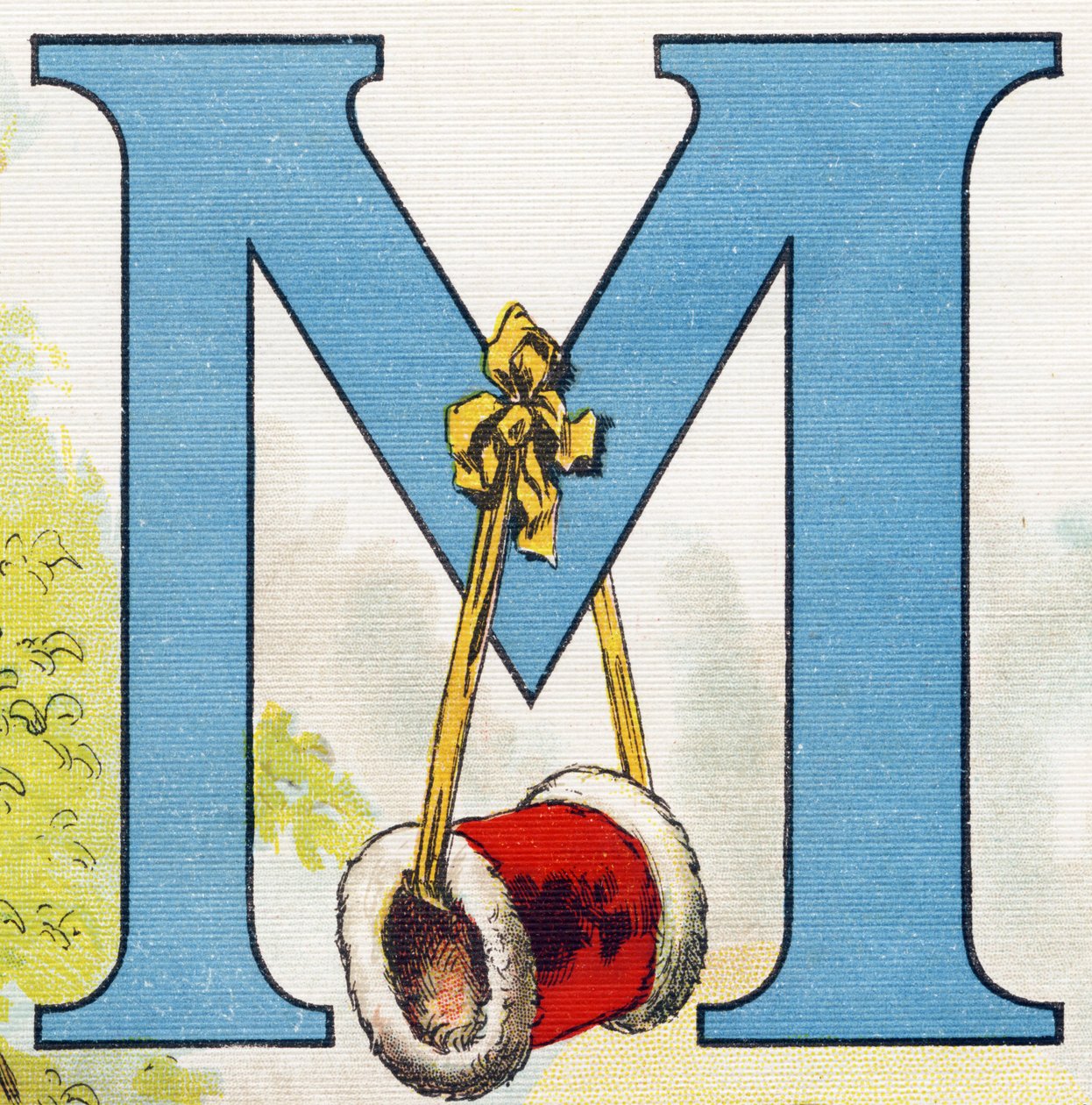 Lettre M: La manche. Gravure dans "ABC L