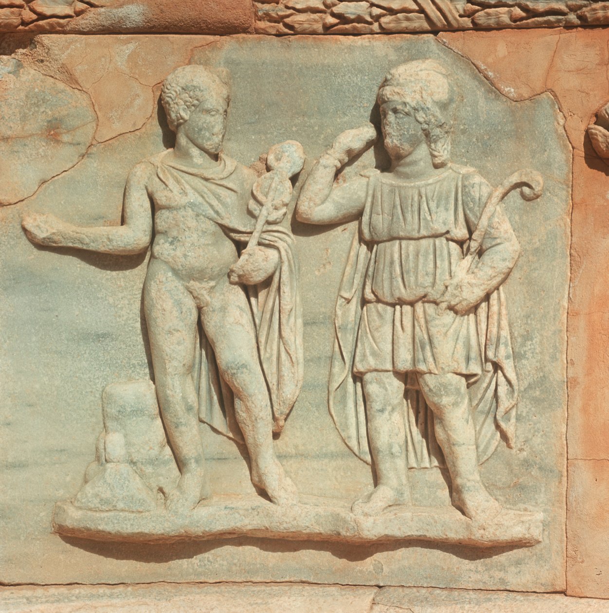 Libye, Tripolitaine historique, Sabratha antique, Théâtre (détail de relief) - William M. Timlin