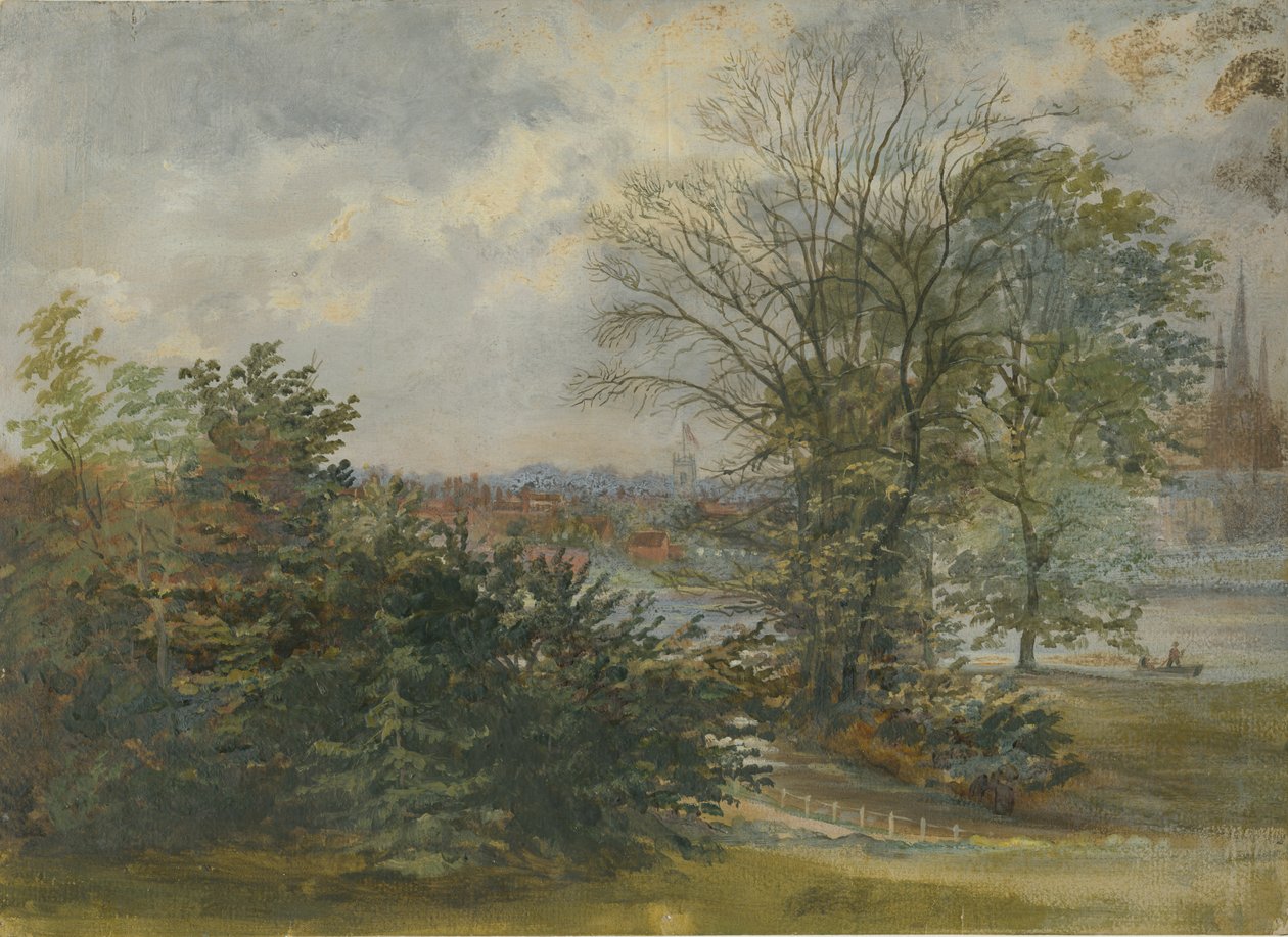 Lichfield - Vue lointaine : peinture à l