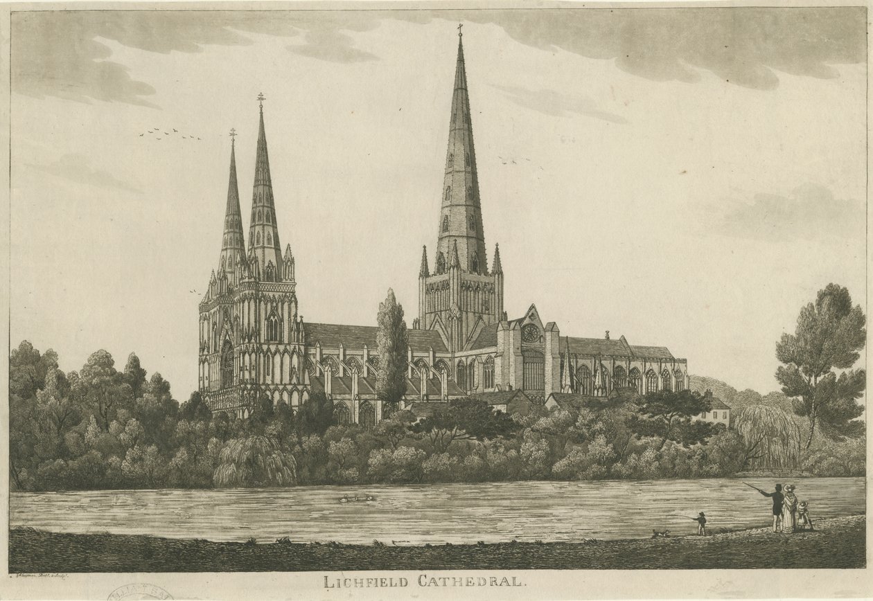 Cathédrale de Lichfield - Vue Sud - Unbekannt
