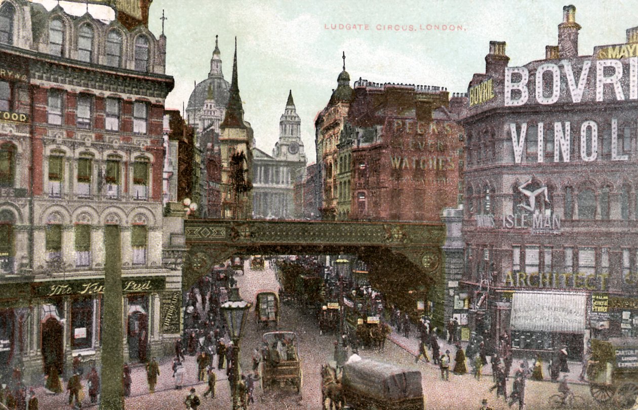 Londres - Ludgate Hill dans la Cité de Londres, début du 20e siècle - Unbekannter Künstler