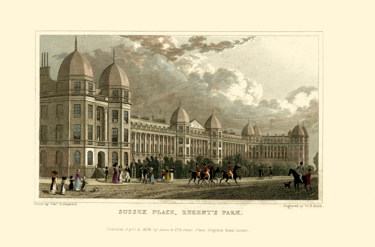 Vues de Londres : Sussex Place, Regent