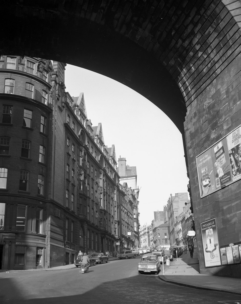 Vue de Dean Street depuis The Side, Newcastle upon Tyne, Royaume-Uni, novembre 1963 - Unbekannt