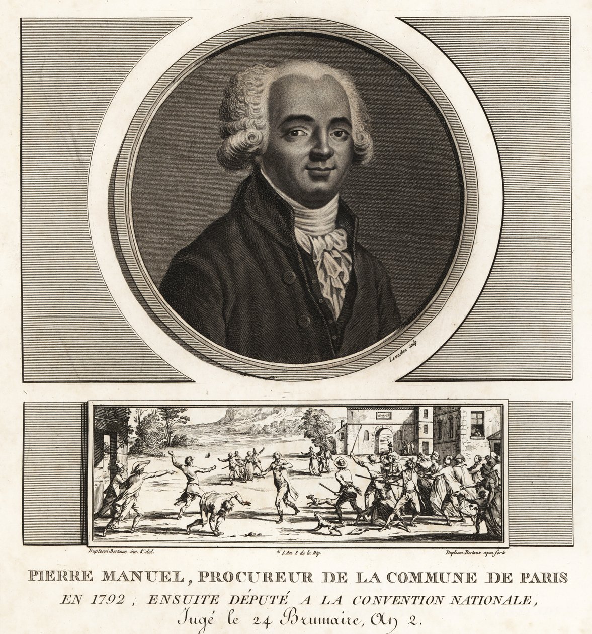 Louis Pierre Manuel, écrivain, procureur de la Commune de Paris, guillotiné en 1793 - Unbekannt