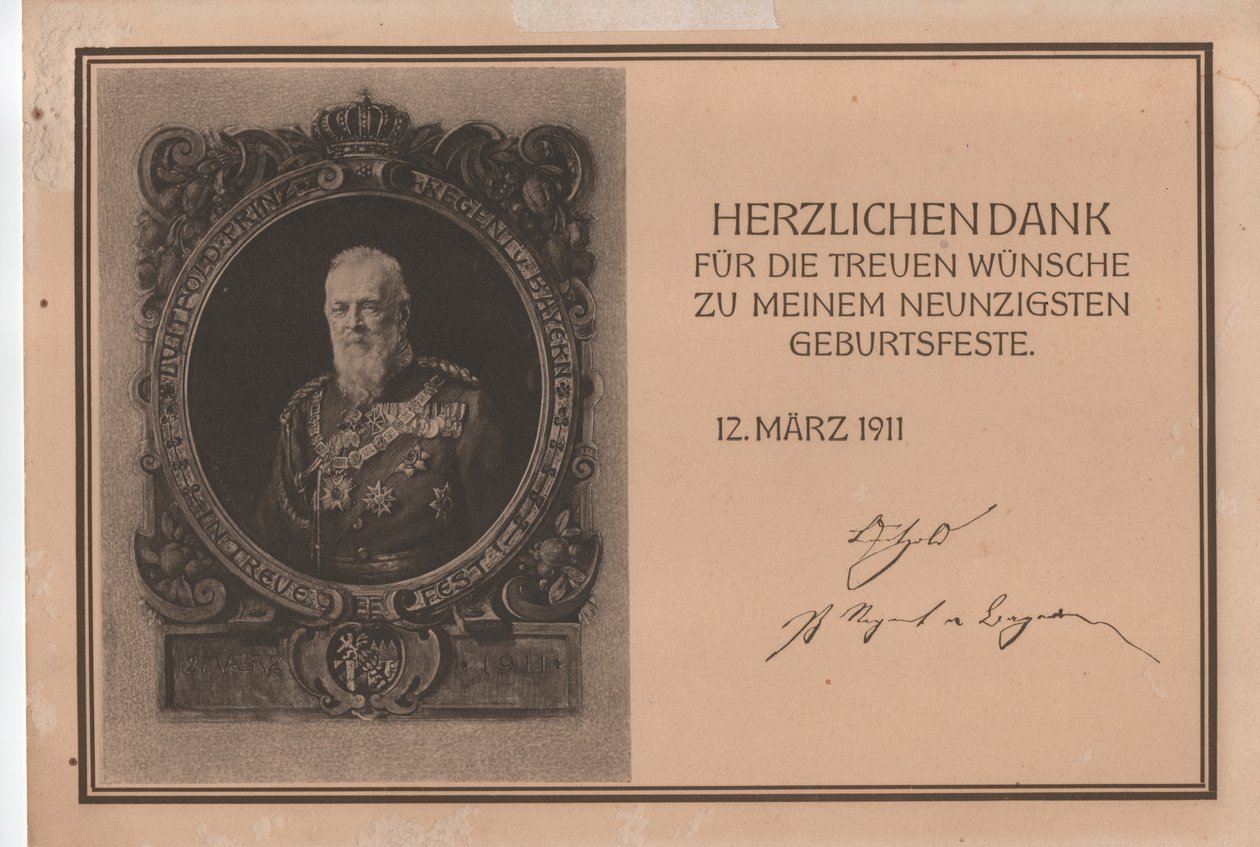 Luitpold Karl Joseph Wilhelm de Bavière - Unbekannter Künstler