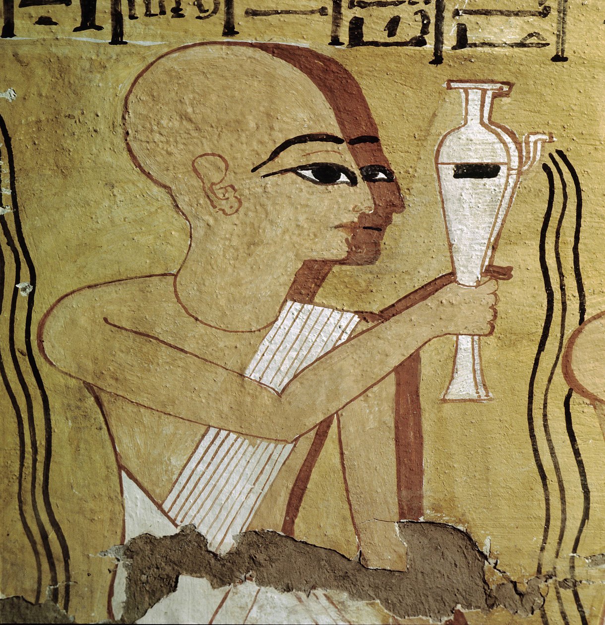 Louxor Thèbes : Deir el Medineh, nécropole des artisans. Prêtres pratiquant la purification. Tombe de la 19e dynastie - Leopold Blonder
