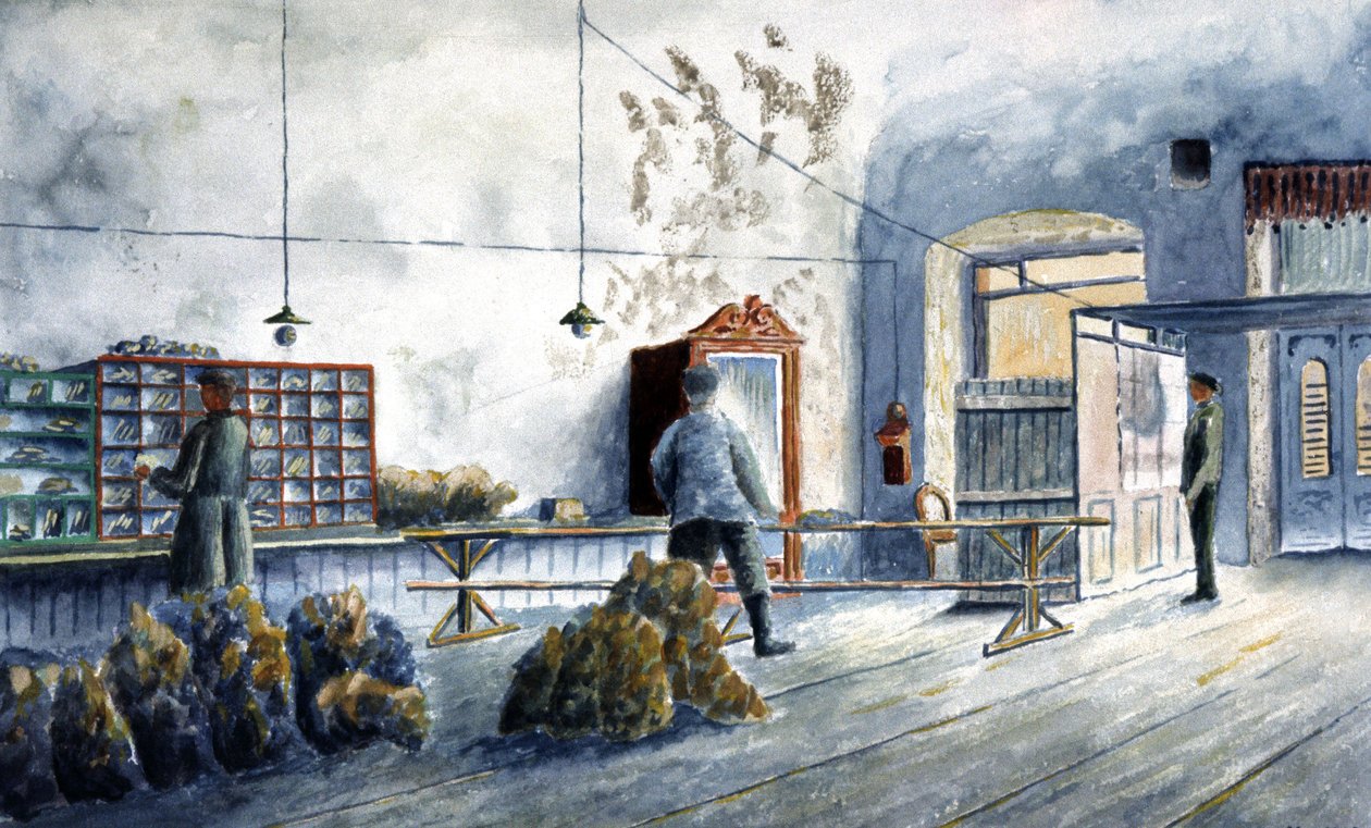 Tri du courrier à la poste - Unbekannter Künstler