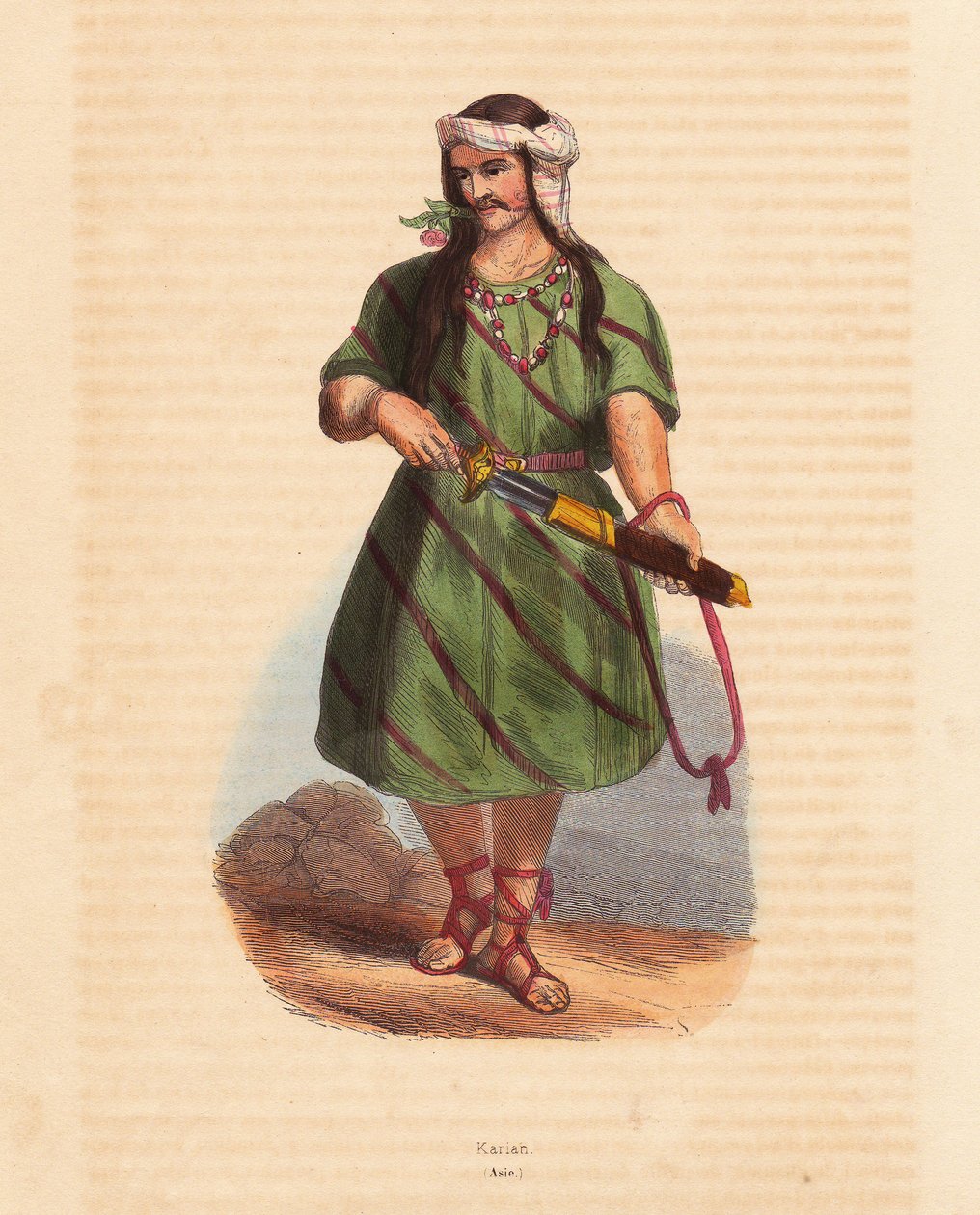 Homme de la tribu Karen (Karene ou Karyang) (Birmanie, Myanmar) - Homme de la tribu Karen (Karian) du sud de la Birmanie - Unbekannter Künstler