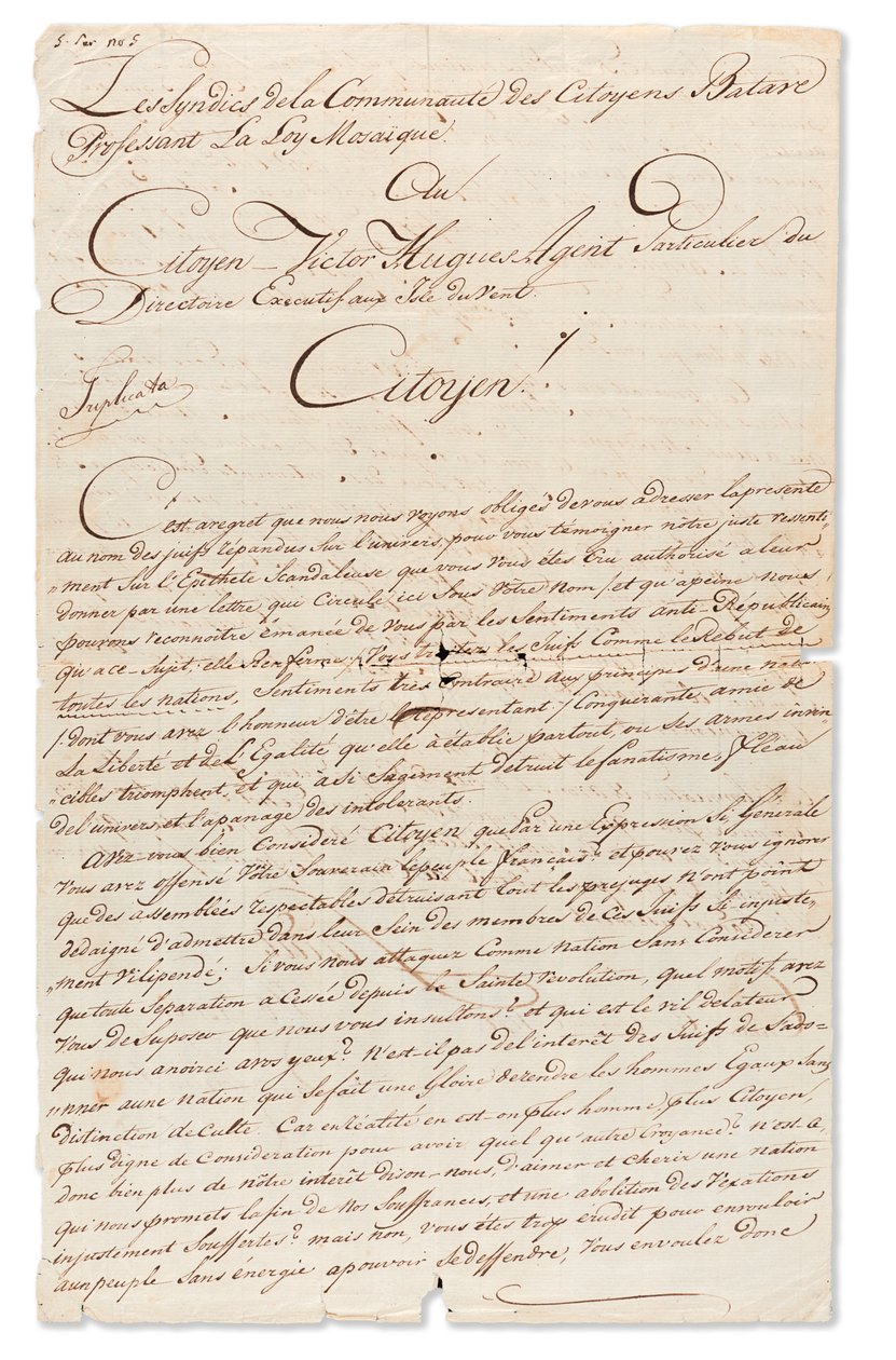 Lettre manuscrite signée 