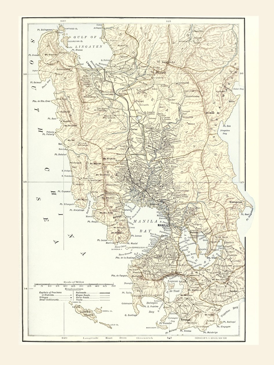 Carte de Manille, Philippines et le siège de la guerre pendant la guerre hispano-américaine de 1898 - Unbekannt