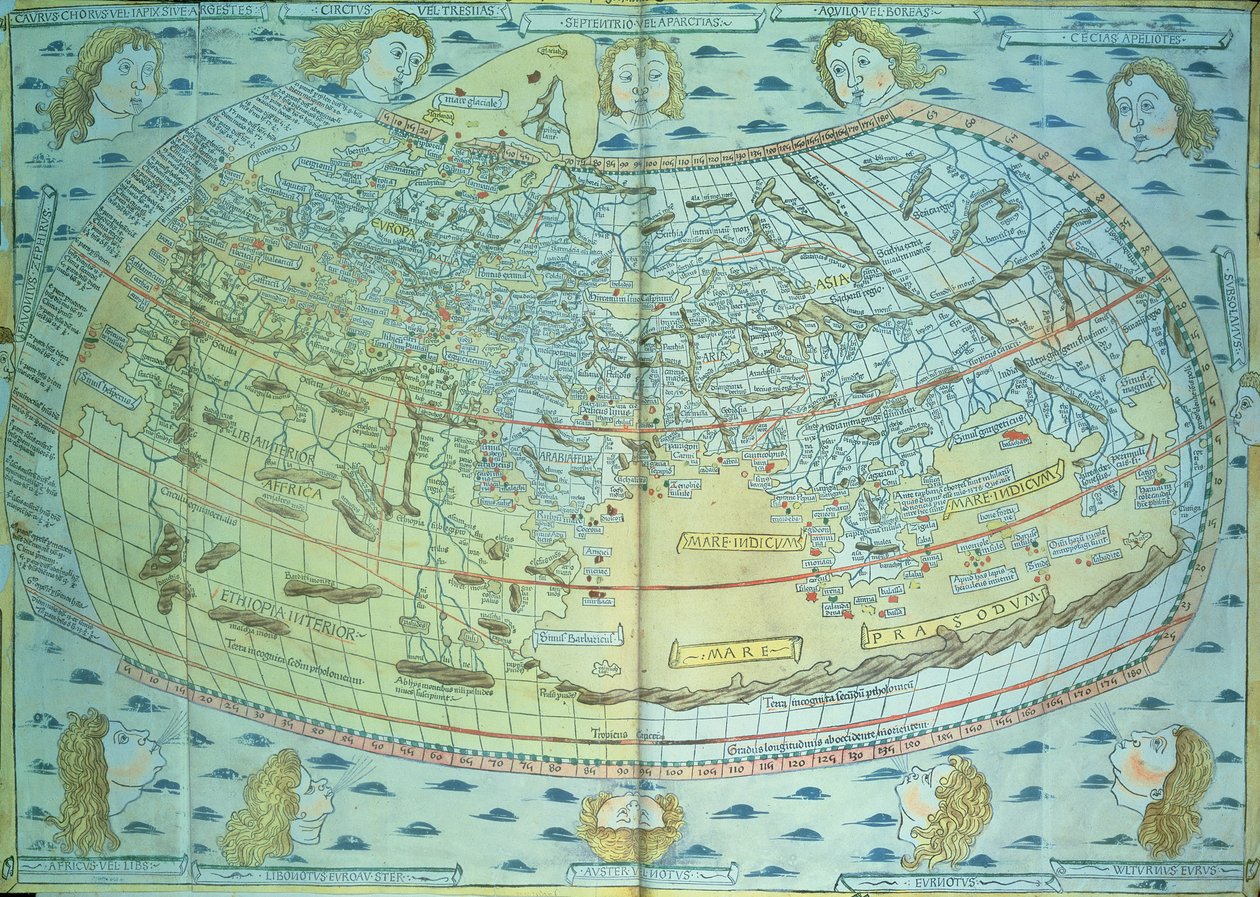 Carte du monde - Unbekannter Künstler