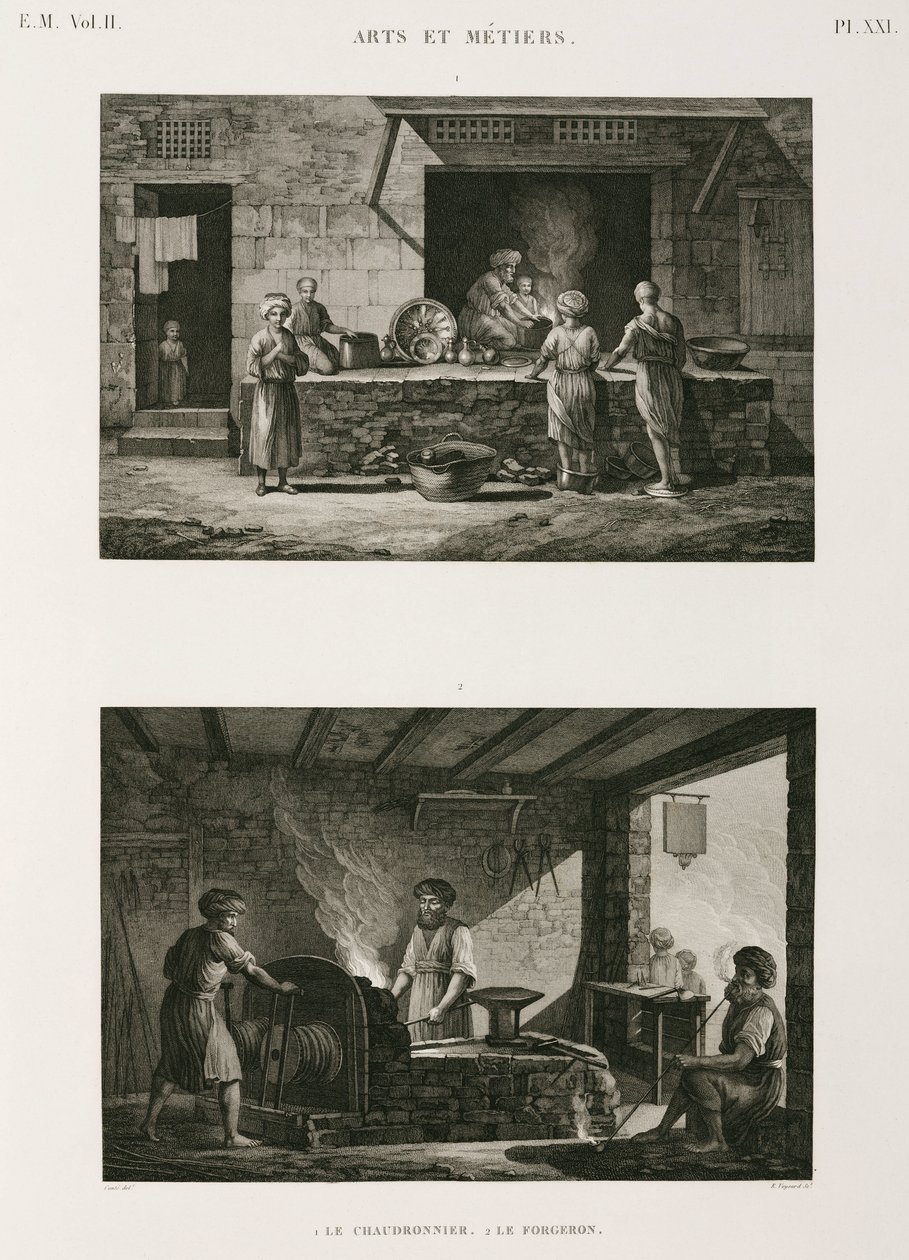 Forgeron et chaudronnier, Égypte, vers 1798 - Unbekannt