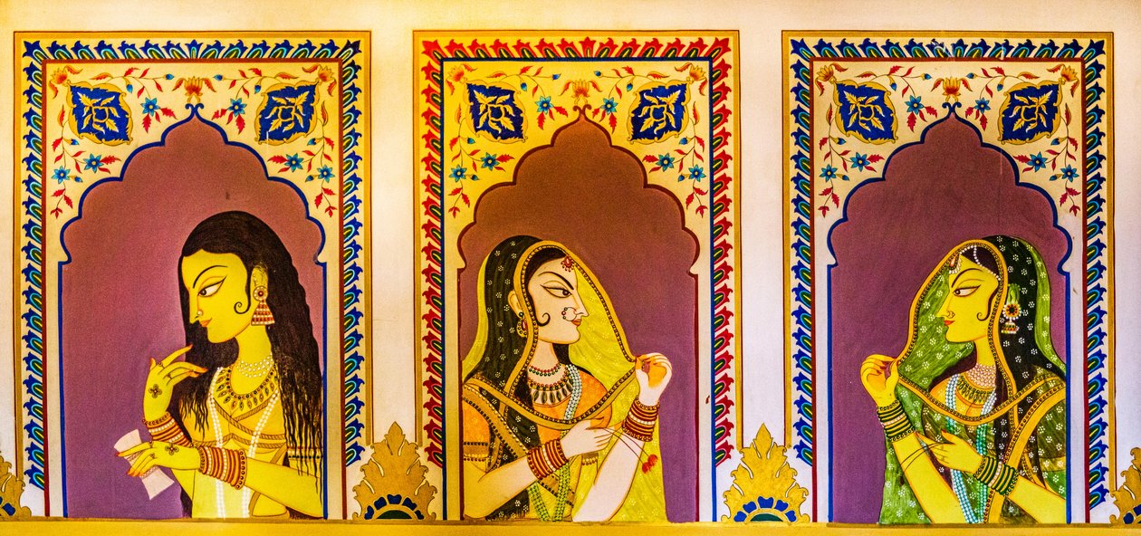 Peinture miniature, arts et métiers au Rajasthan, Inde, Asie - Unbekannter Künstler