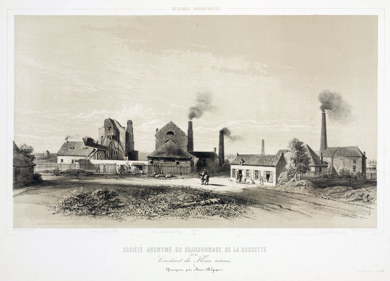 Exploitation minière, charbon de la Cossette Coalmining Company, Belgique - Unbekannt