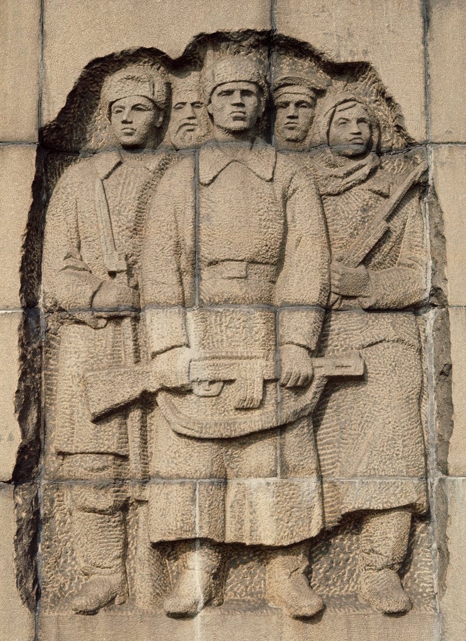 Monument à la résistance du peuple russe pendant le siège allemand de 900 jours de la ville de Leningrad, cimetière de Piskarevski, relief, Saint-Pétersbourg, Russie, 20e siècle - Benjamin Baud