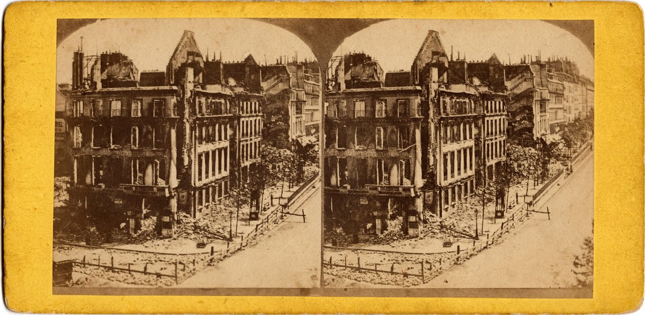 Commune de Paris (1871) : vue de Paris en ruines - Unbekannt
