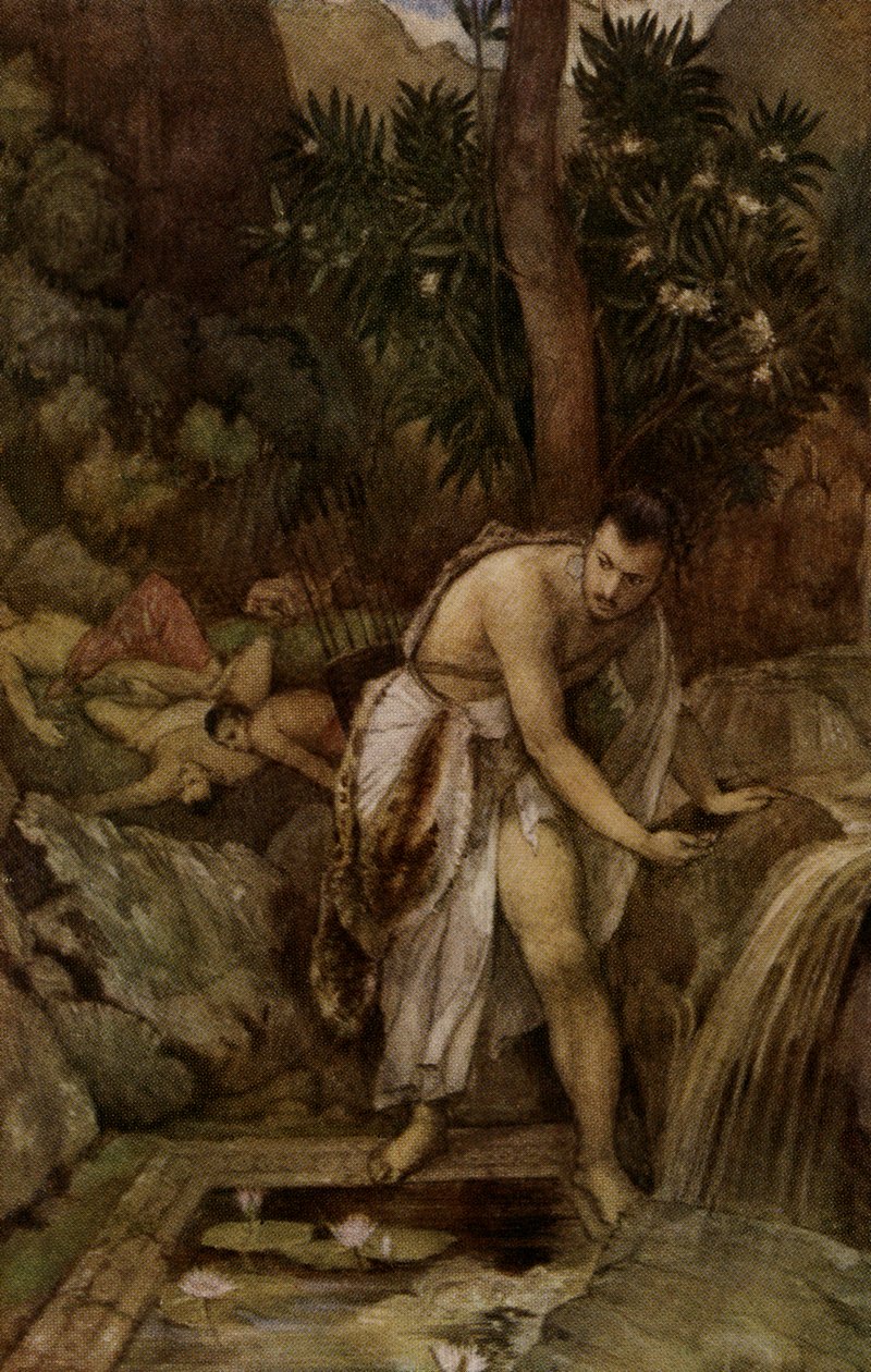 Nakula au lac empoisonné, mythe hindou - Unbekannter Künstler