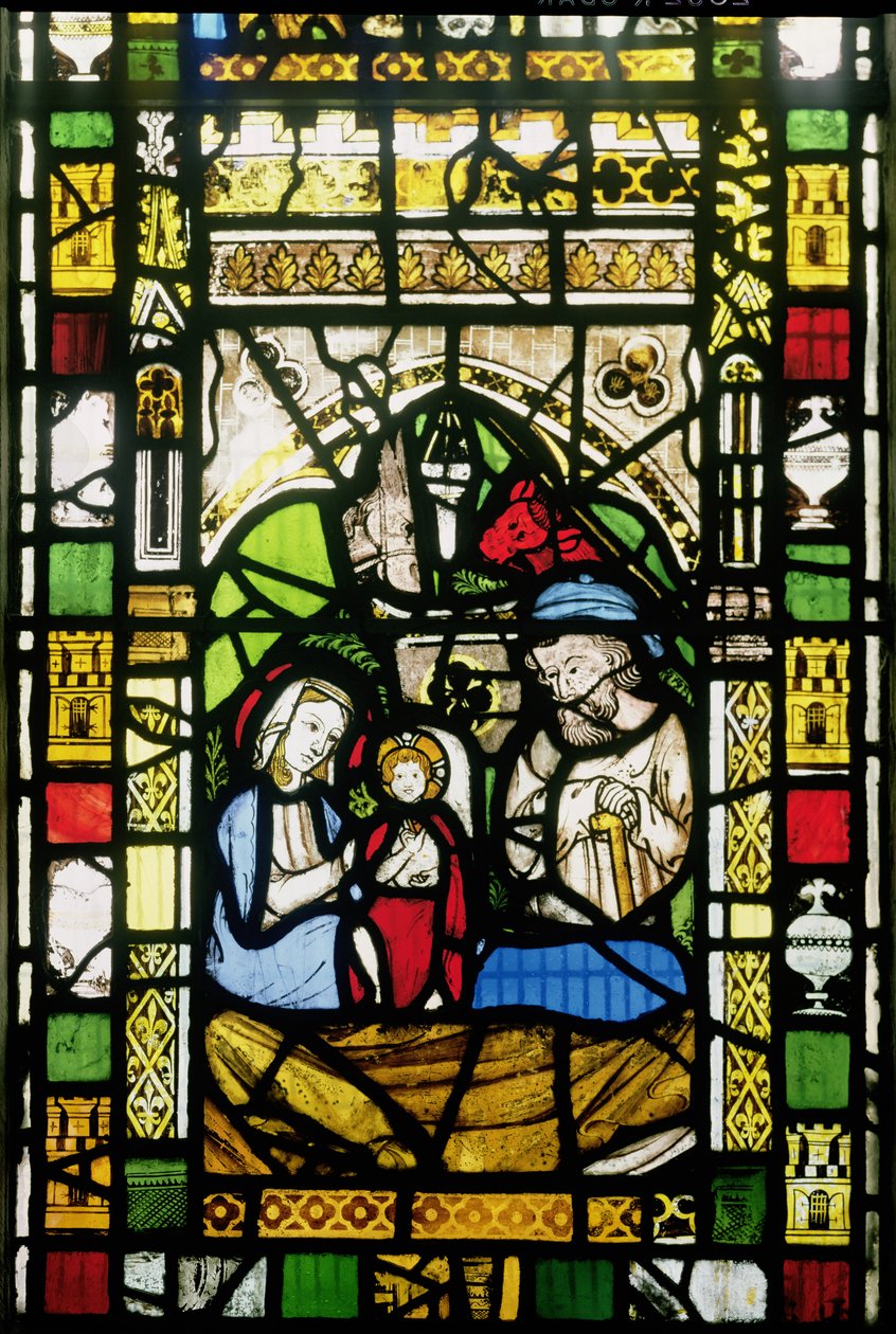 Nativité, anglais, début du 14ème siècle (vitrail) (détail) - Unbekannt