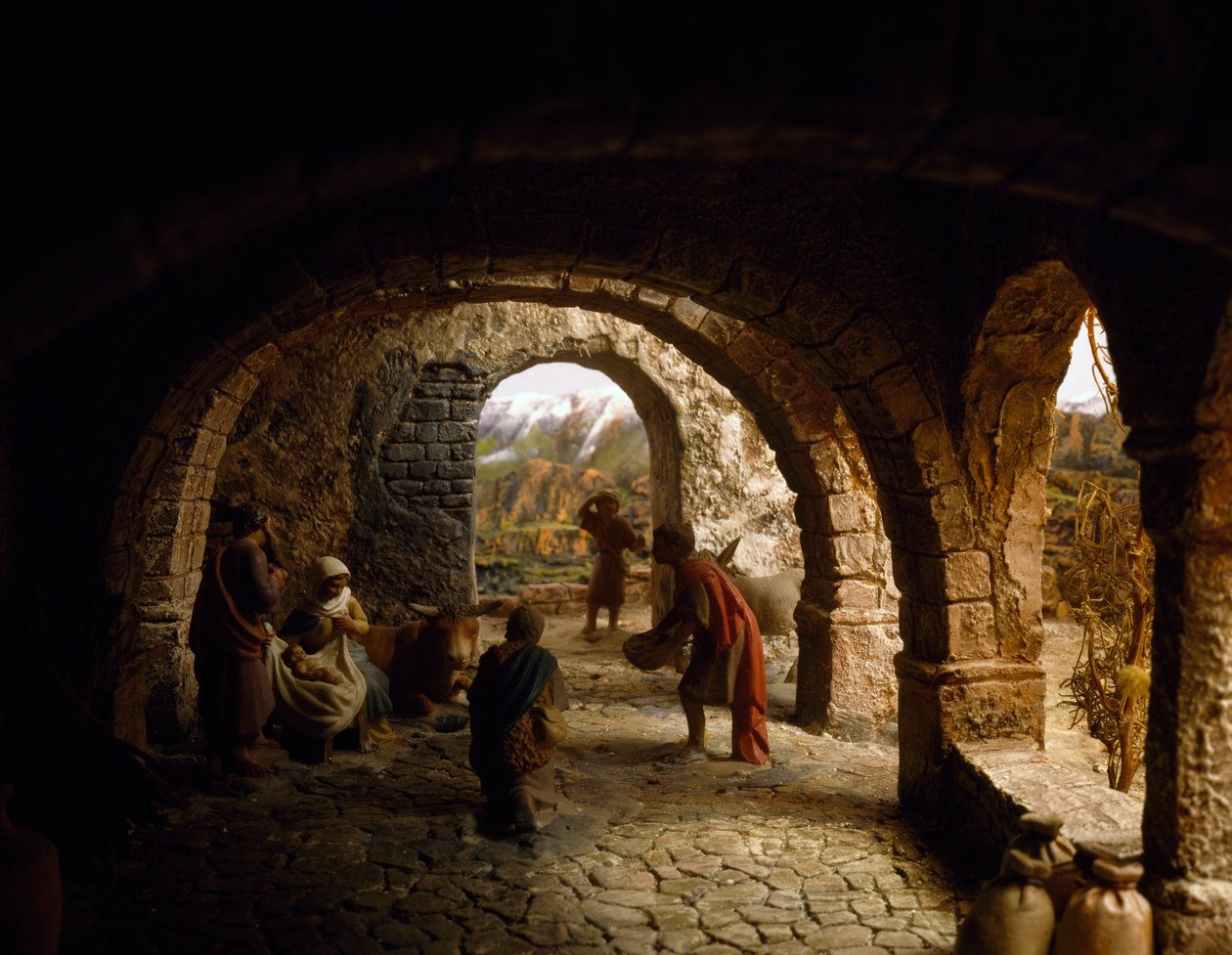 Nativité, diorama de la nativité, Espagne, 20e siècle - William M. Timlin