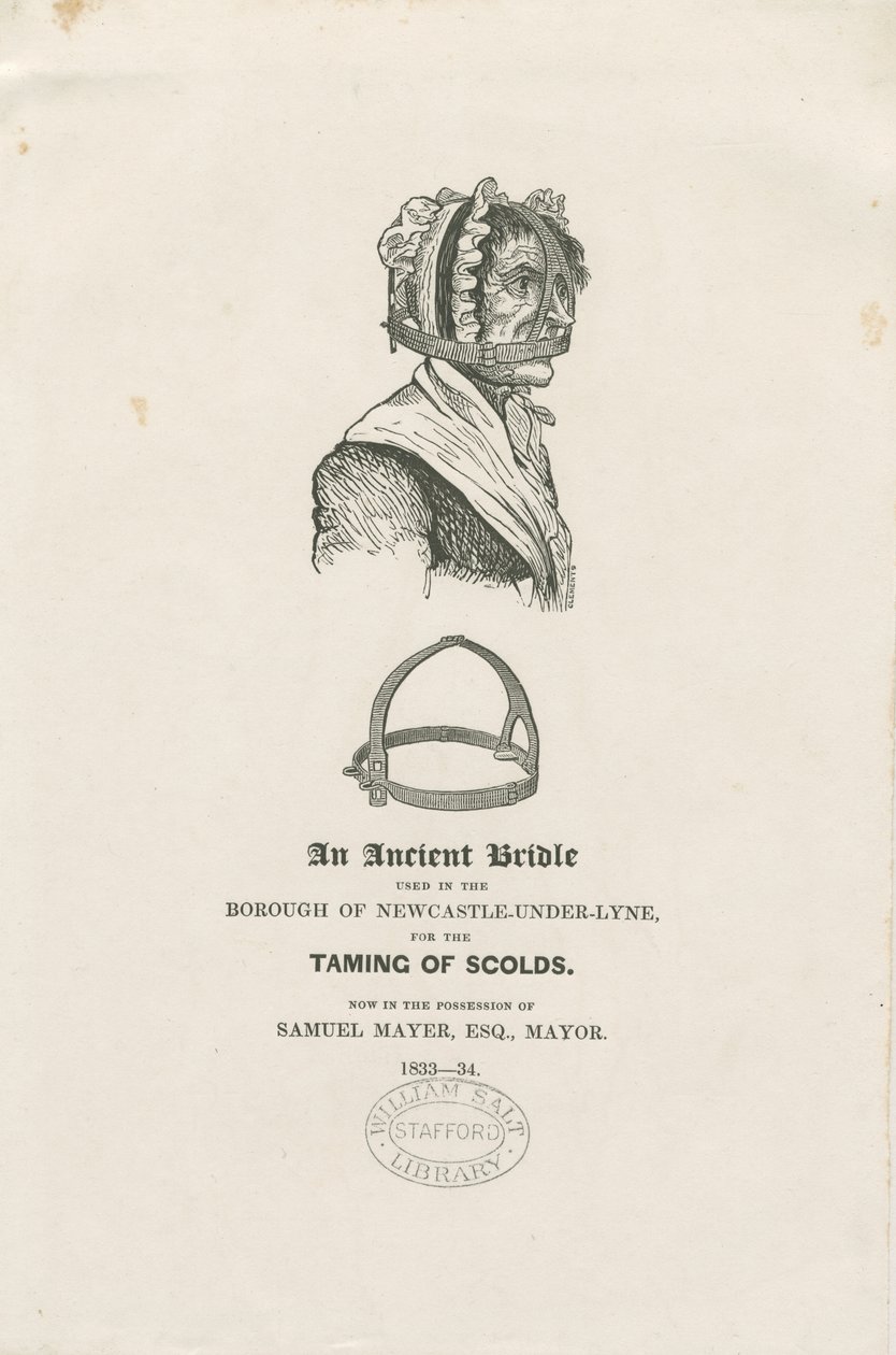 Newcastle-under-Lyme - Bride de mégère : gravure sur bois, nd [vers 1833-4] - Unbekannt