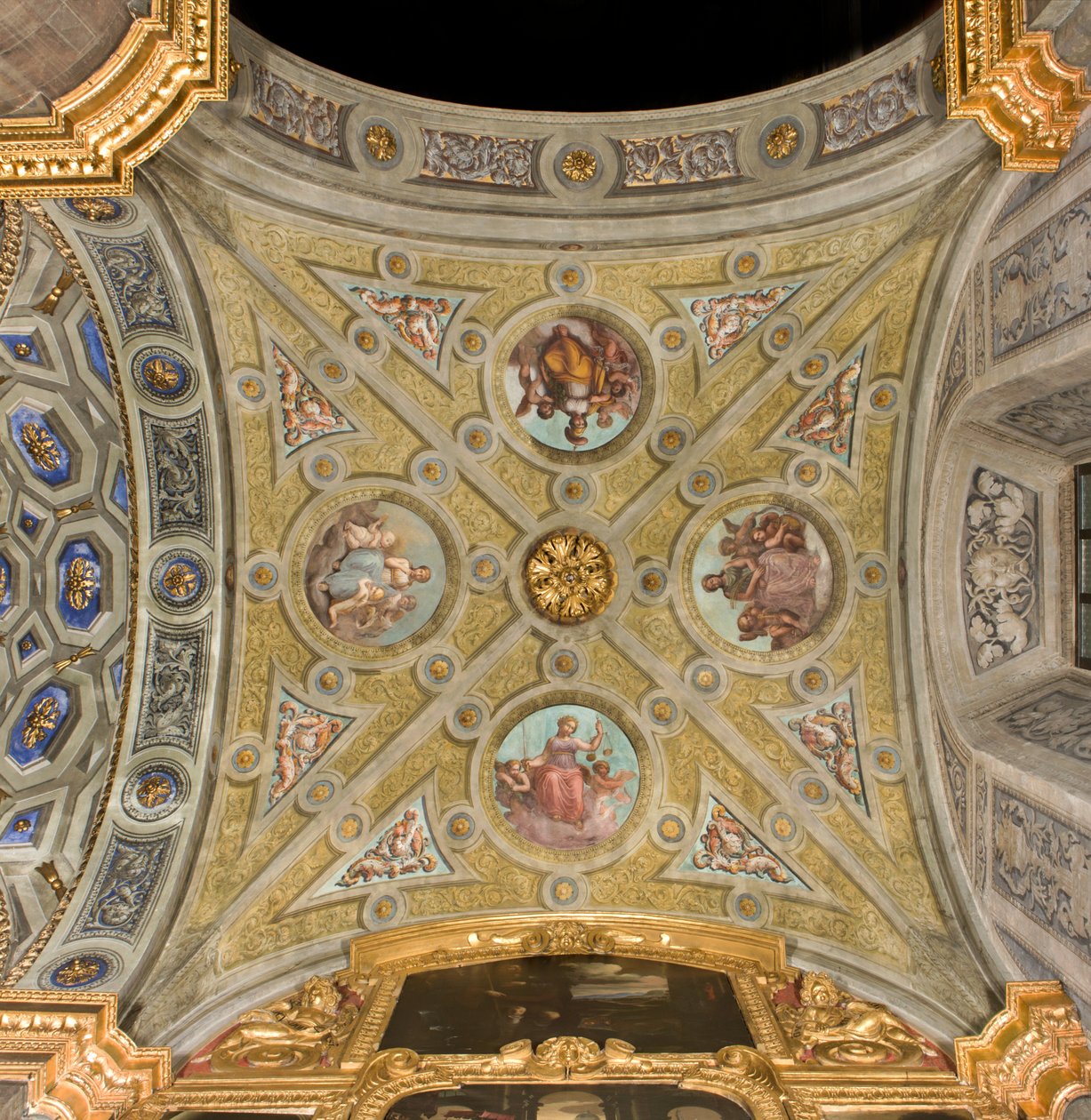 Transept nord, première travée ouest, Voûte en croisée, Cathédrale Santa Maria Assunta, Duomo, Crémone, Lombardie, Italie - Unbekannt