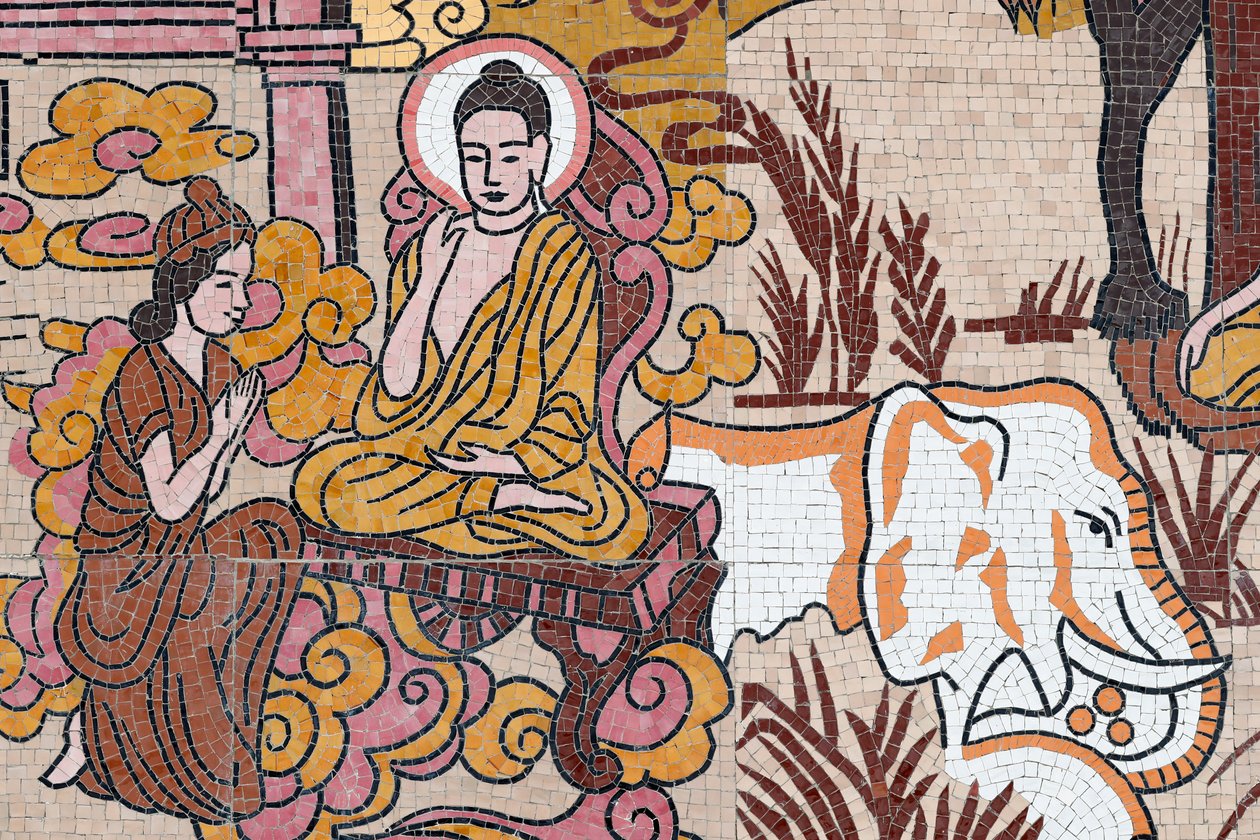 Pagode bouddhiste Ong Nui, fresque murale, La vie du Bouddha, Quy Nhon, Vietnam, 2019 - Unbekannt