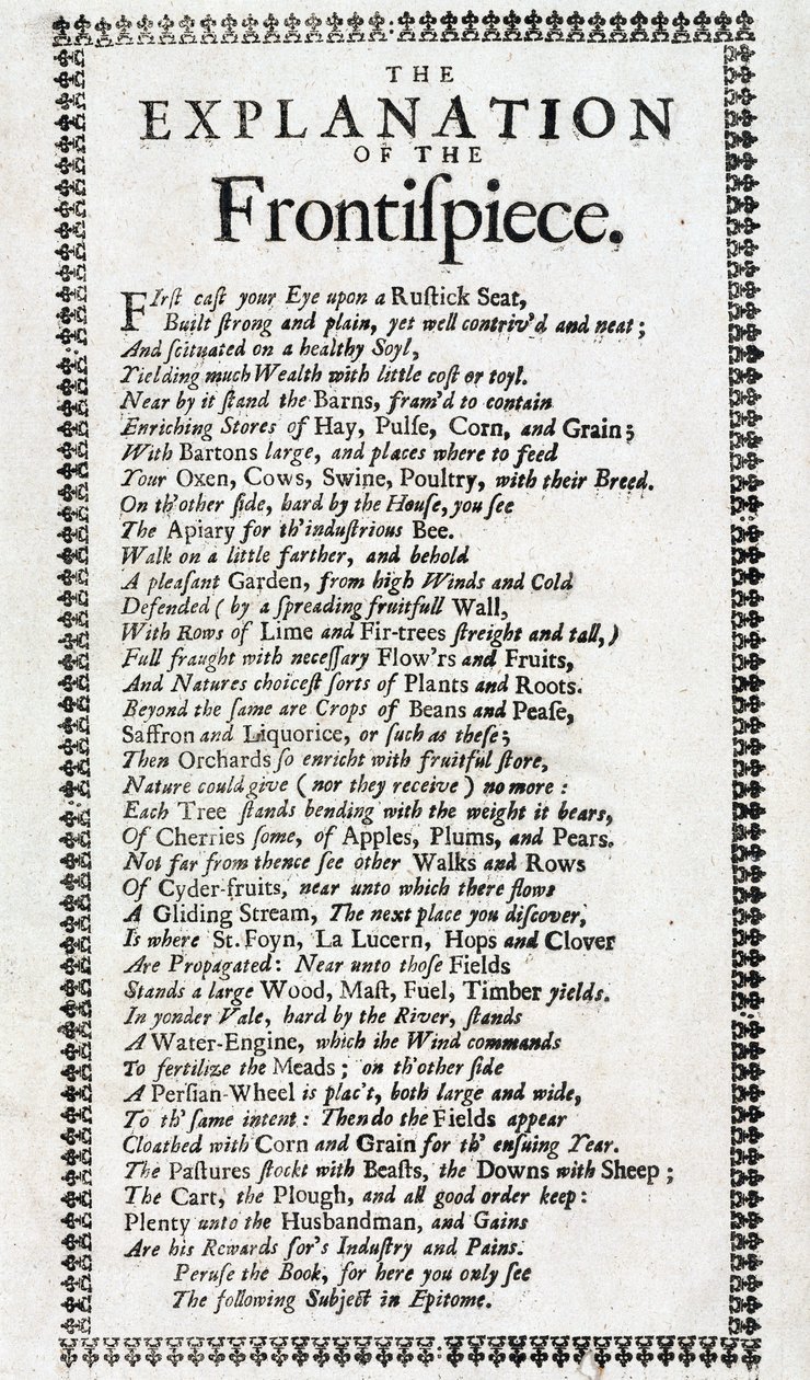 Page de titre et explication en forme de poème de la 4e édition de 