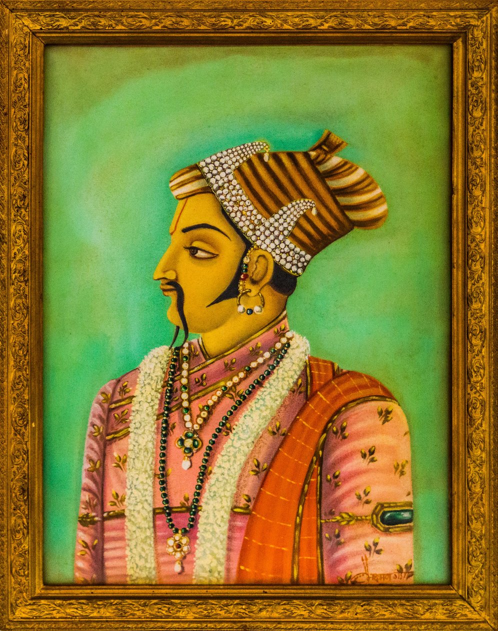 Peintures de Maharajas dans le Palais de la Ville, Jaisalmer, une ville exotique dans le désert du Thar, Jaisalmer, Rajasthan, Inde, Asie - Unbekannter Künstler