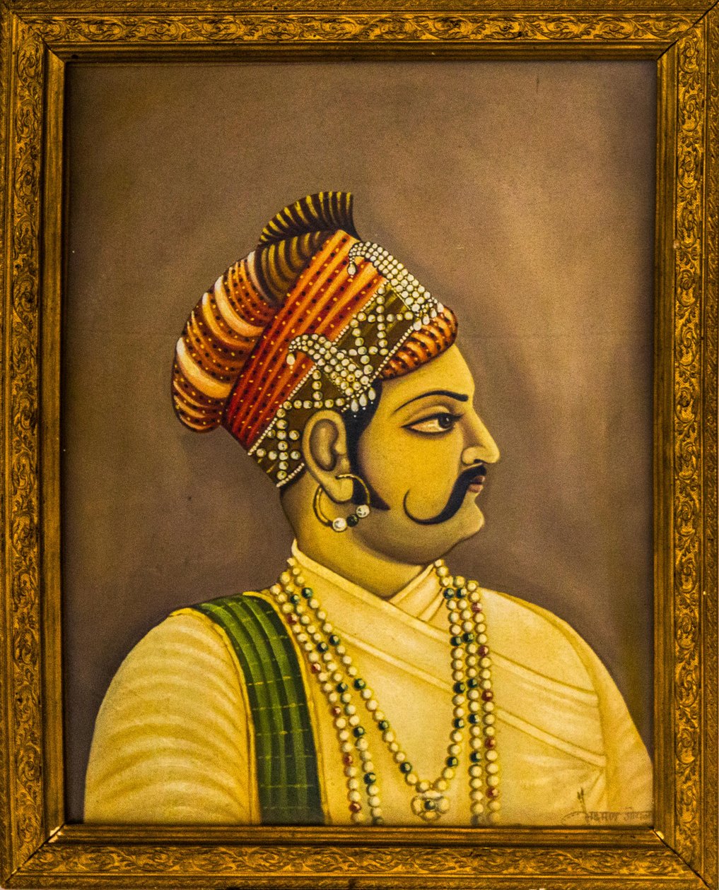 Peintures de Maharajas dans le Palais de la Ville, Jaisalmer, une ville exotique dans le désert du Thar, Jaisalmer, Rajasthan, Inde, Asie - Unbekannter Künstler