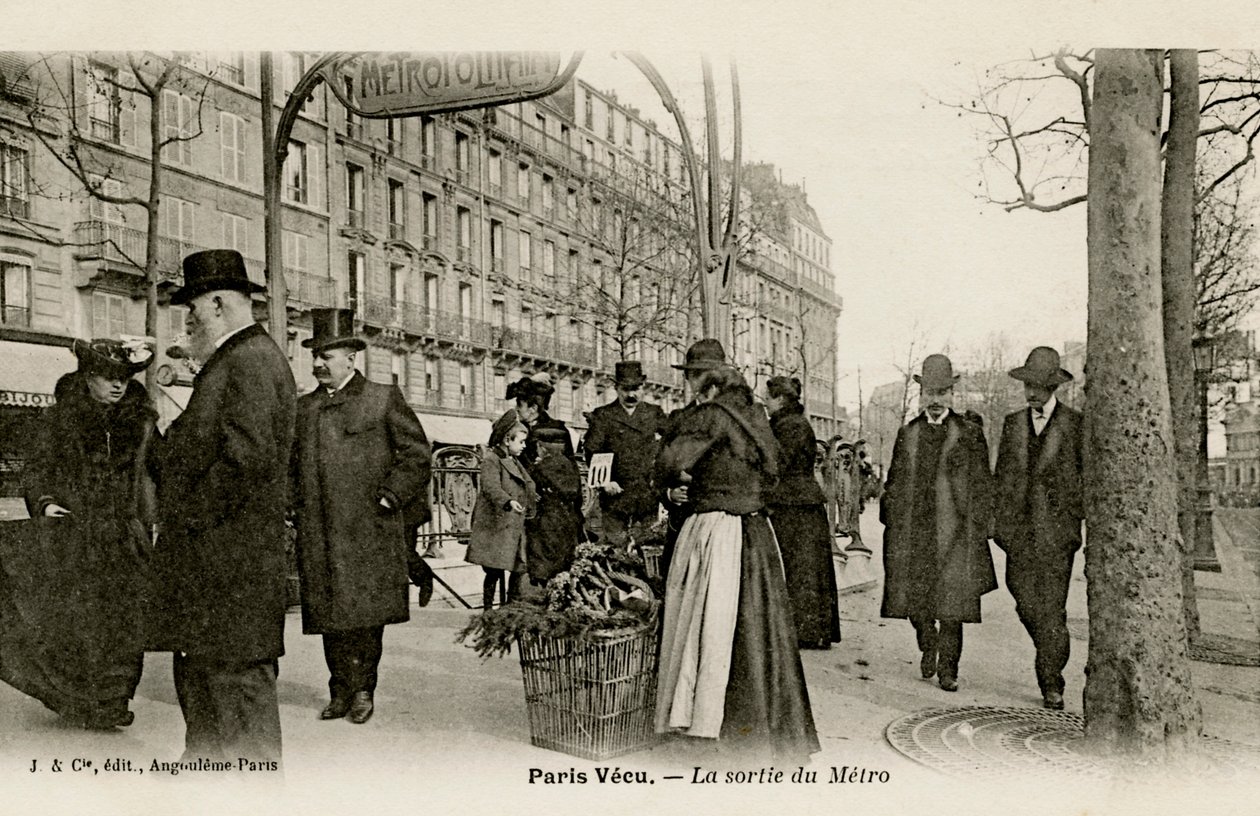 Métro de Paris - entrée avec arche art nouveau - Unbekannter Künstler