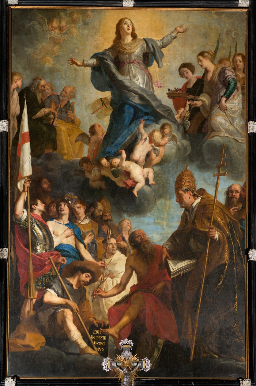 Église paroissiale (Parochiekerk Onze-Lieve-Vrouw). Intérieur. Autel principal. Peinture. - Unbekannter Künstler