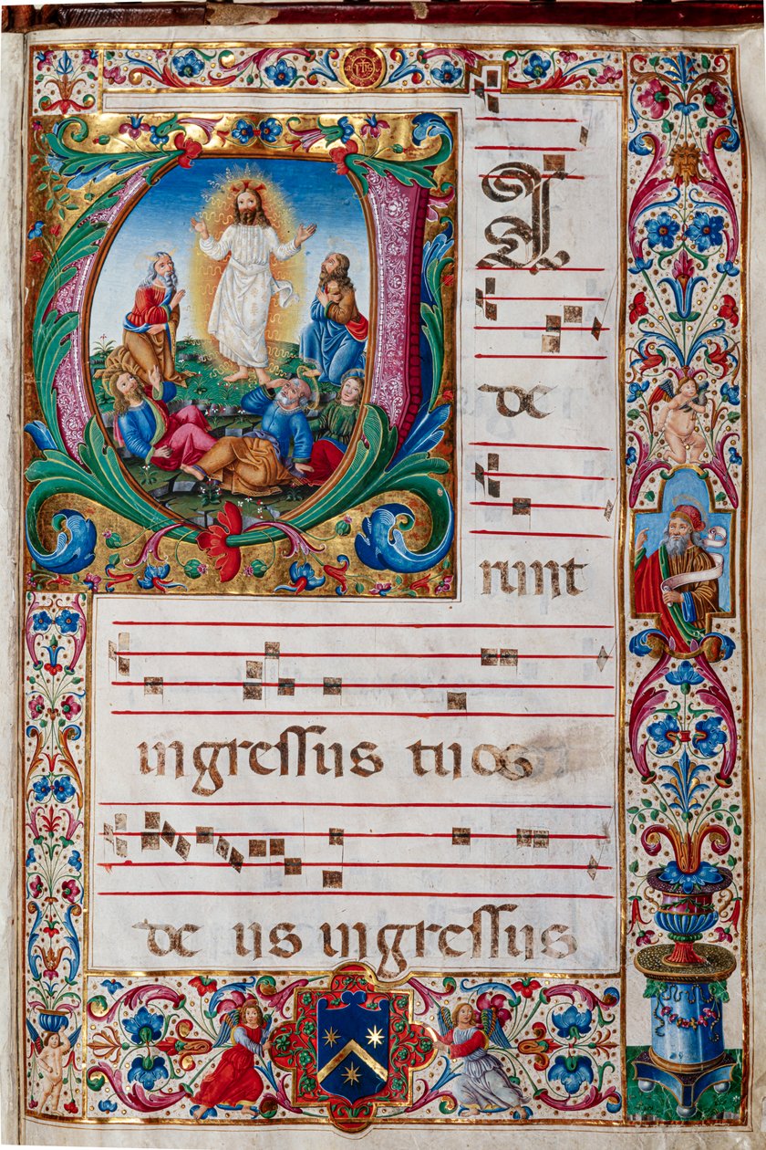 Bibliothèque Piccolomini : livre de chœur, cod. 29.13, ff. 30r avec « Transfiguration » - Unbekannter Künstler