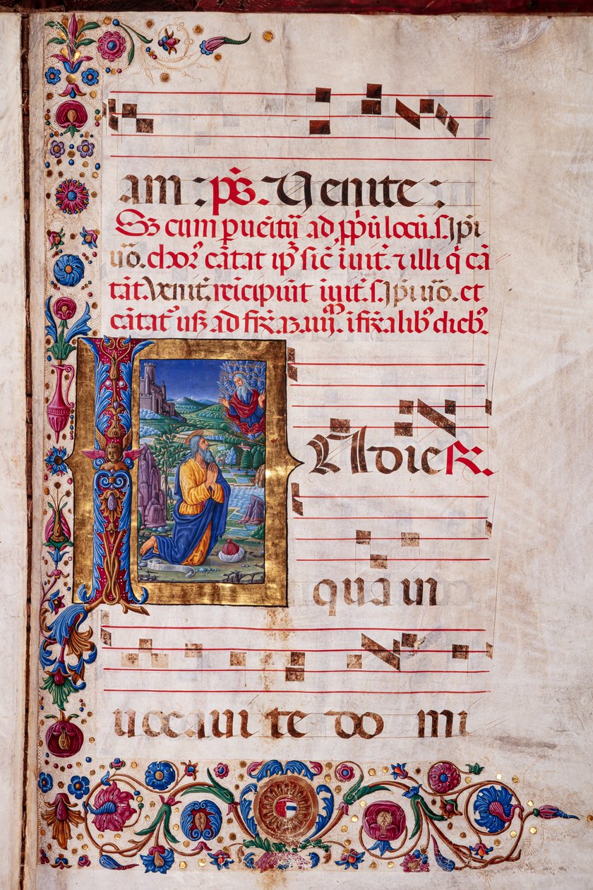 Bibliothèque Piccolomini : livre de chœur, cod. 7.G, ff. 40v avec « Vision de Jérémie » - Unbekannter Künstler