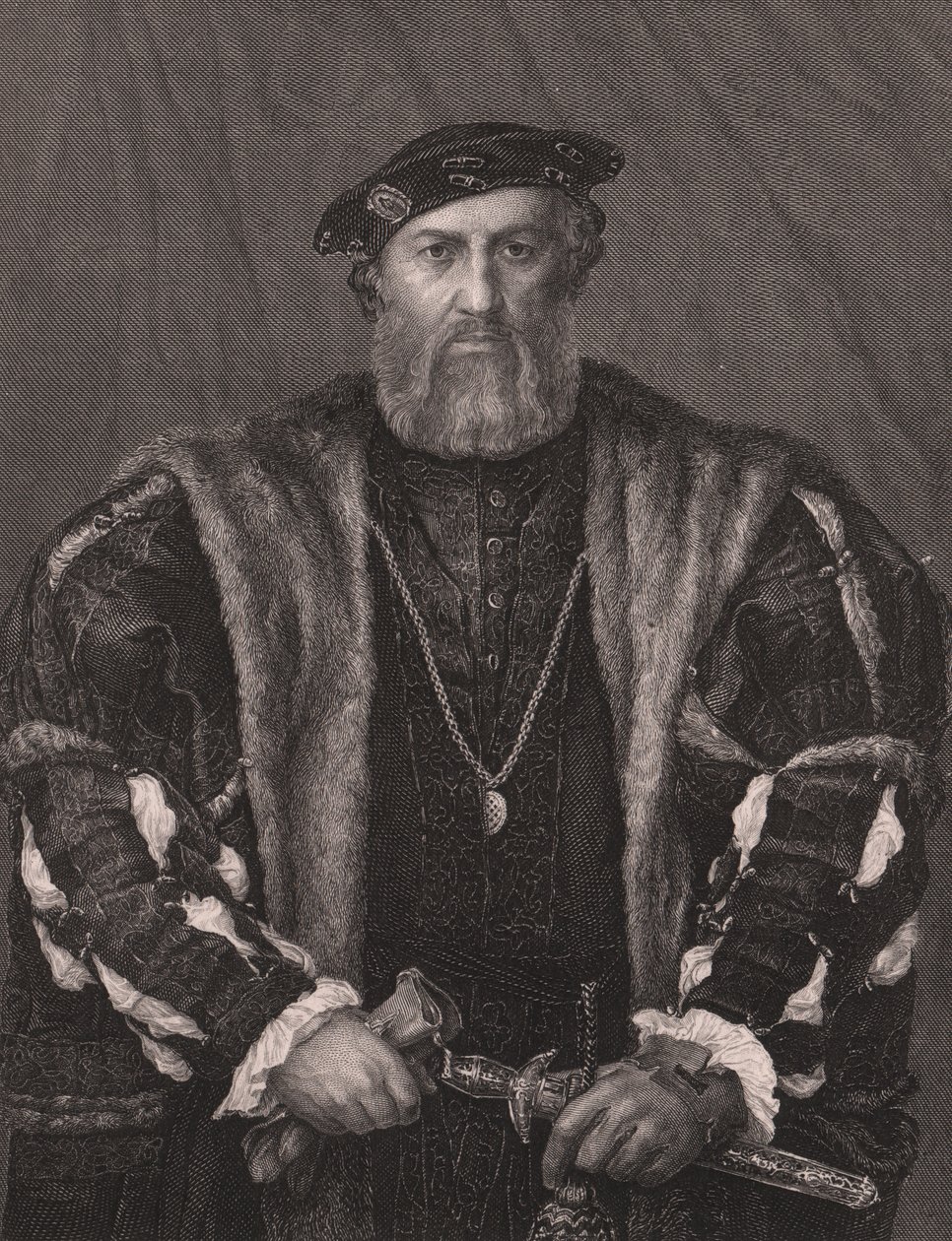 Portrait de Charles de Solier, Comte de Morette, tiré de la Galerie Royale de Dresde de Payne, par Albert Henry Payne, éditeur A H Payne Dresde & Leipzig, vers 1840 (gravure) - William M. Timlin