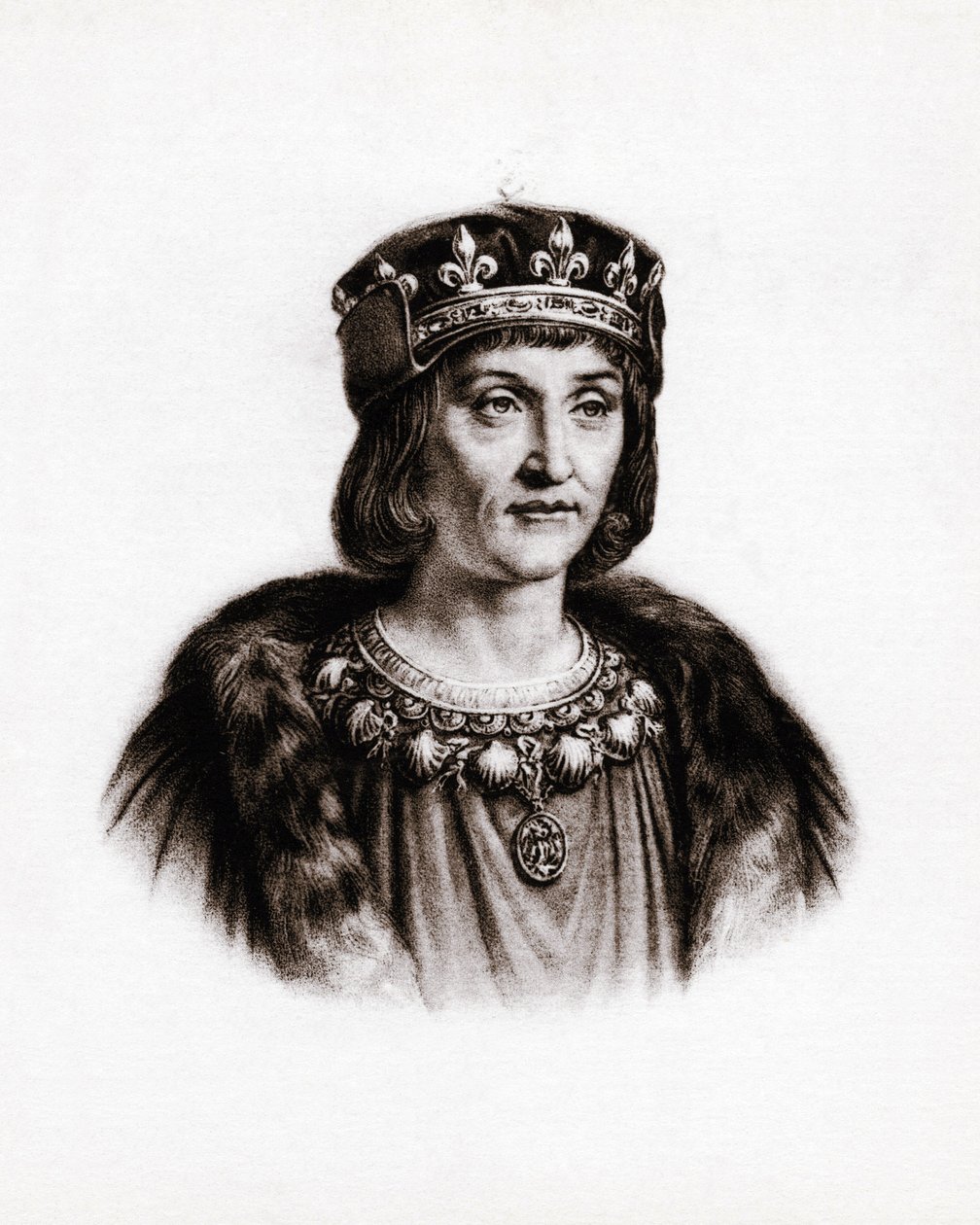Portrait de Louis XII (1462-1515), roi de France. Gravure - Unbekannter Künstler