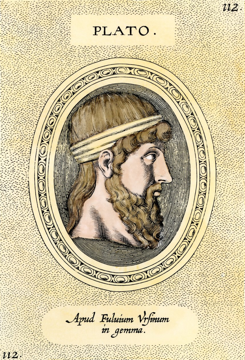 Portrait du philosophe grec Platon (428-348 av. J.-C.) Gravure - Unbekannter Künstler