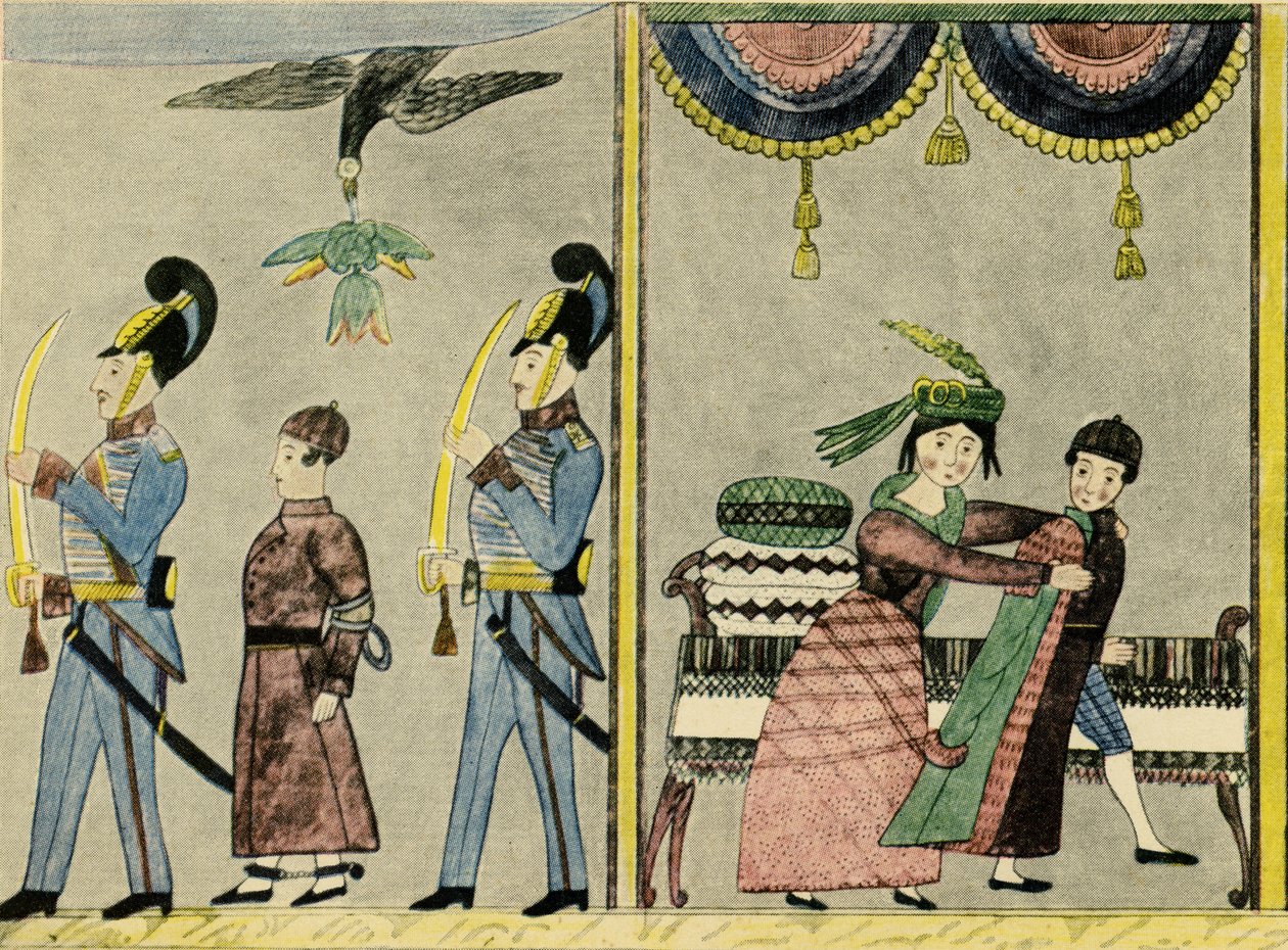 La femme de Potiphar tente de séduire Joseph en Égypte - Bible - Unbekannter Künstler