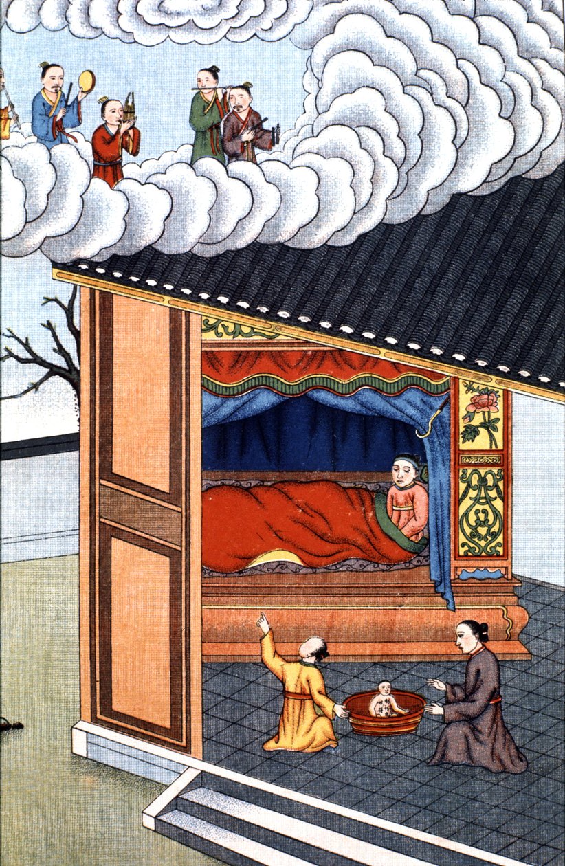 Rêve prémonitoire de la naissance de Confucius - Unbekannter Künstler