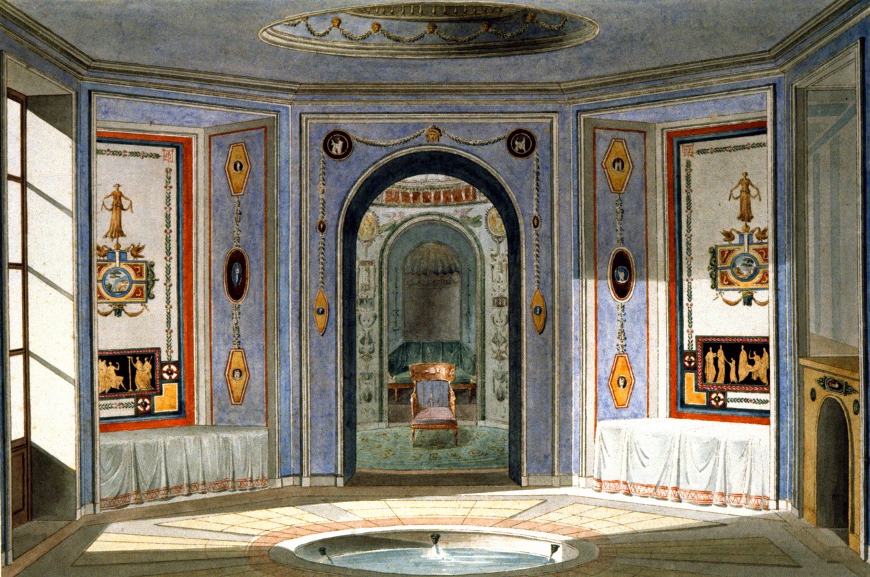 Projet pour une salle de bain sous le Directoire, fin du 18e siècle - Unbekannter Künstler
