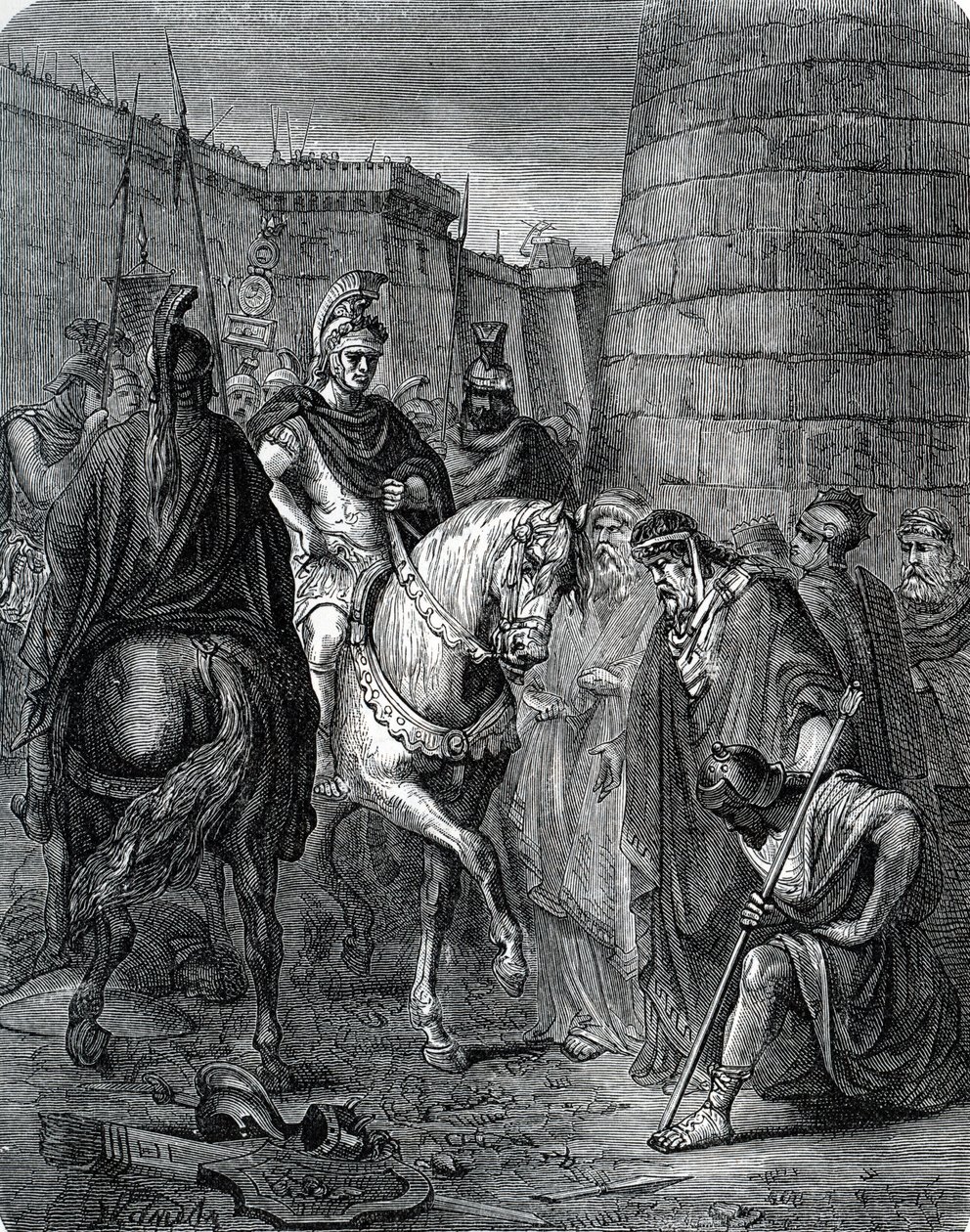 Quintus Caecilius Metellus Macedonicus (210-116 av. J.-C.) en Grèce après la bataille de Scarpheia contre les Achéens en 147 av. J.-C. - Unbekannter Künstler
