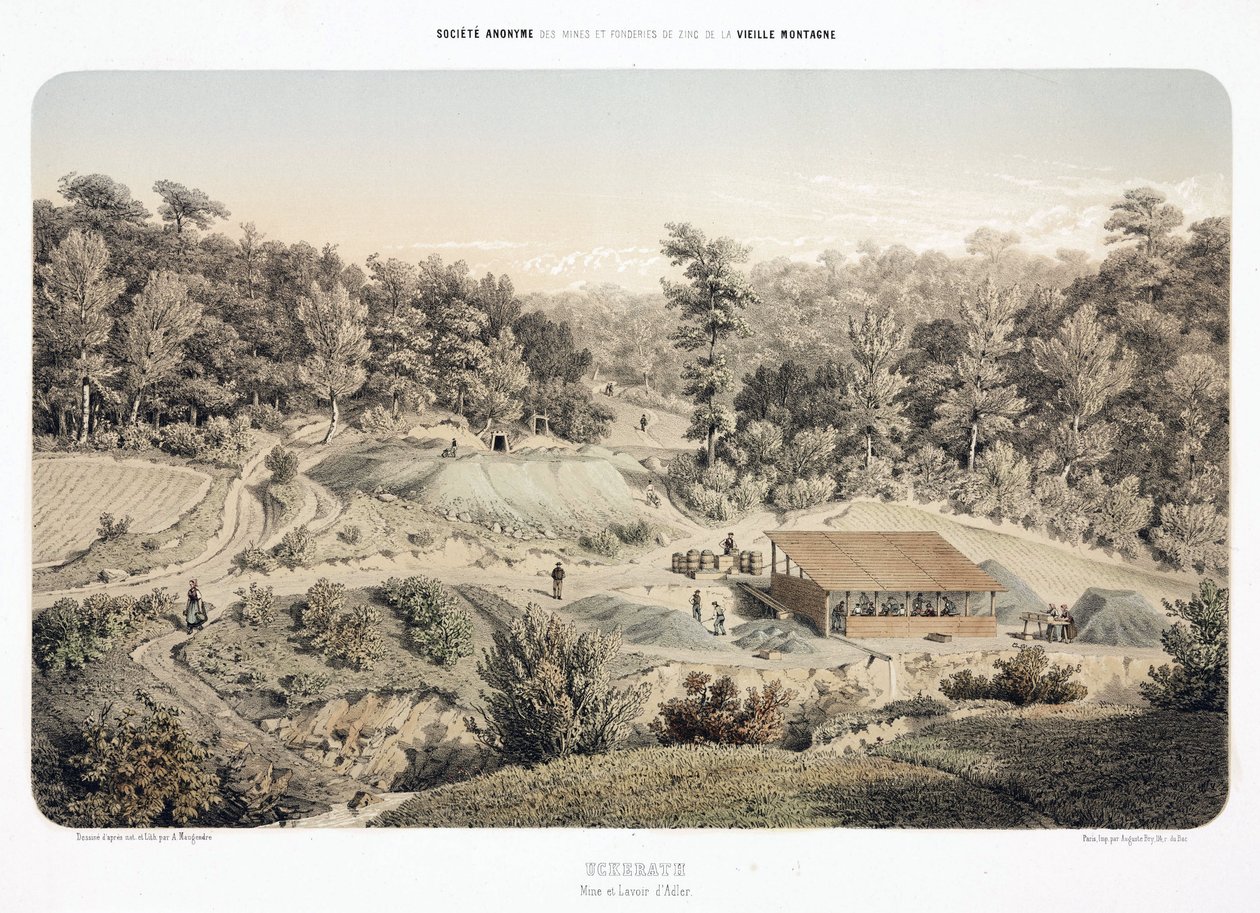 Traitement des matières premières, métallurgie, mine de zinc Adler et travaux de lavage de minerai, Uckerath, Allemagne - Unbekannt