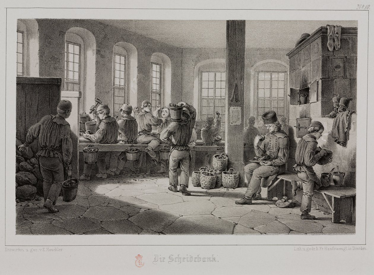 Traitement des matières premières, métallurgie Traitement du minerai de métal, Allemagne, vers 1851 - Unbekannt