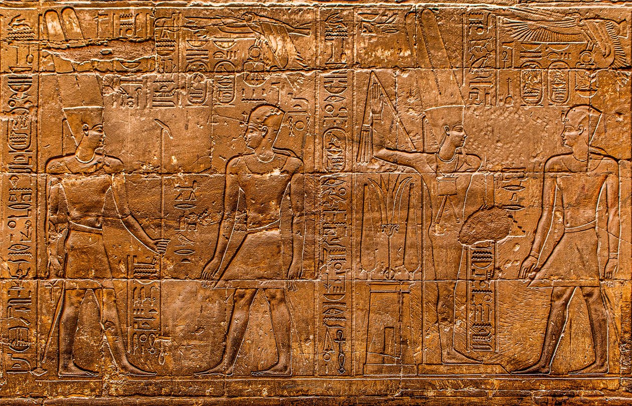 Relief, Temple de Louxor, Thèbes, Égypte, Afrique - Unbekannter Künstler