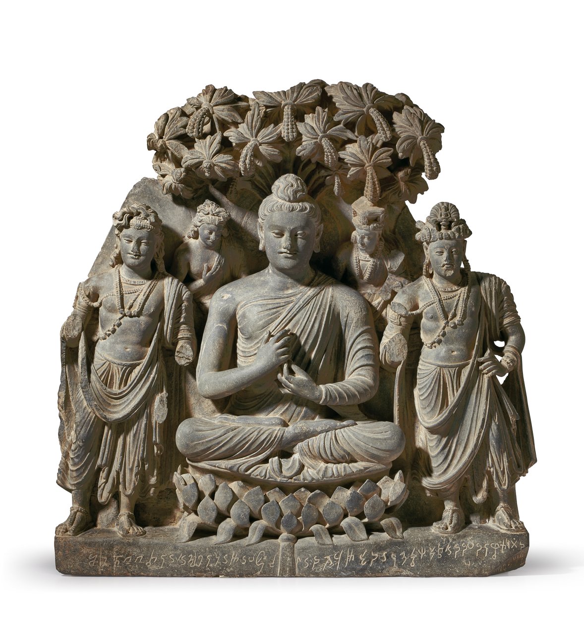 Triade en relief de Bouddha Shakyamuni avec Bodhisattvas - Unbekannter Künstler