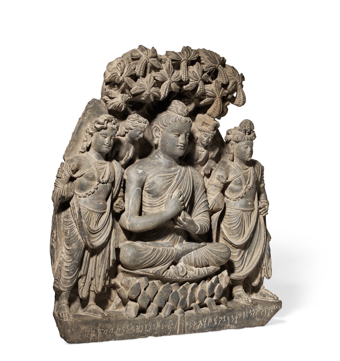 Triade en relief de Bouddha Shakyamuni avec Bodhisattvas, 3e-4e siècle - Unbekannter Künstler
