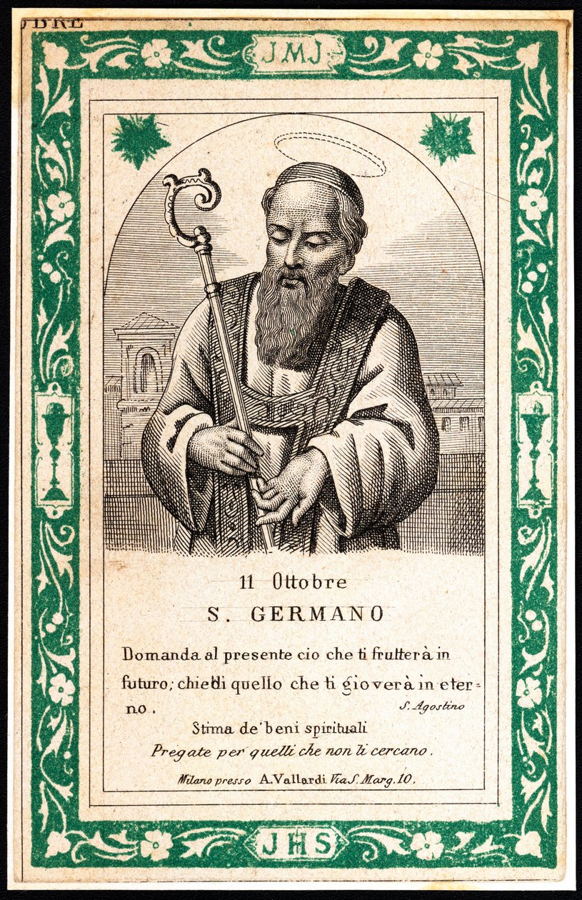Représentation de Saint Germain, début du 20e siècle (impression) - Unbekannter Künstler