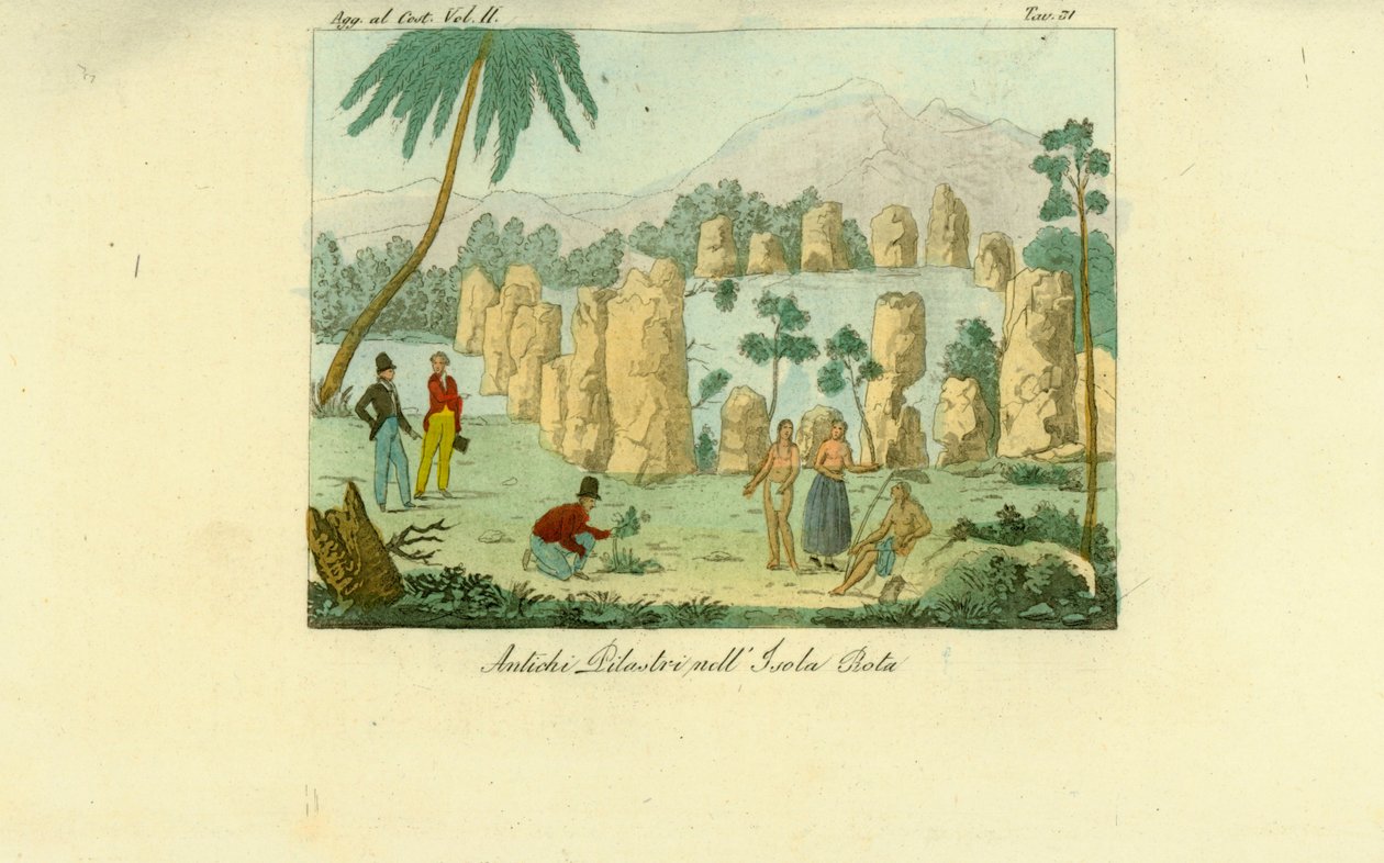 Ruines des anciens piliers de Luta érigés par les Chamorro sur l