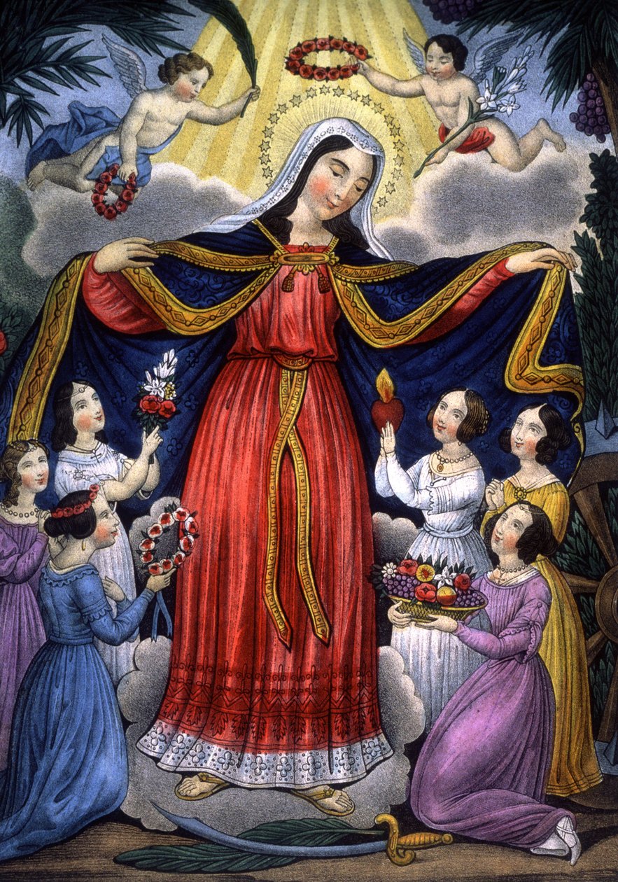 Sainte Catherine et les Catherinettes, milieu du 19e siècle - Unbekannter Künstler
