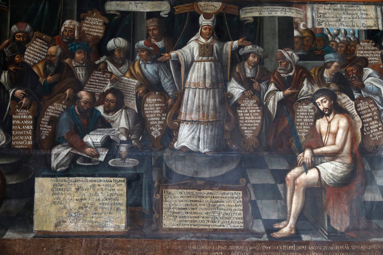 Musée et couvent de San Francisco, Quito, Équateur. Le procès de Jésus - Unbekannter Künstler