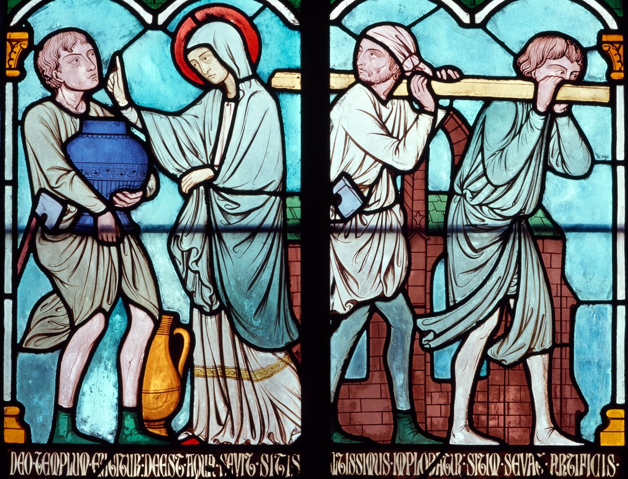 Scène de la vie de Saint Louis, vitrail de la cathédrale Notre-Dame, Paris - Benjamin Baud